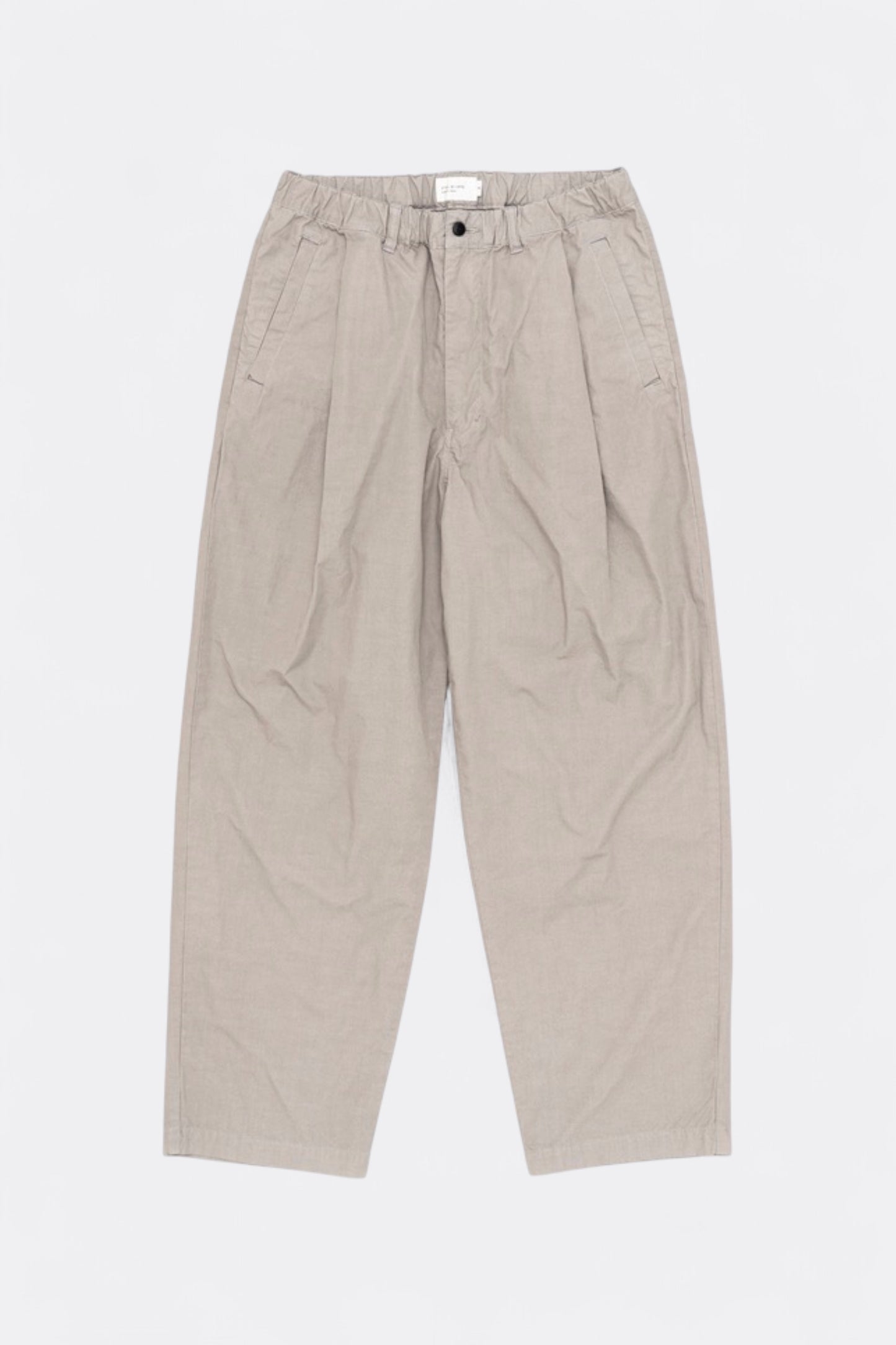 Still By Hand - Garment-Dye Deep Tuck Pants (Greige)
