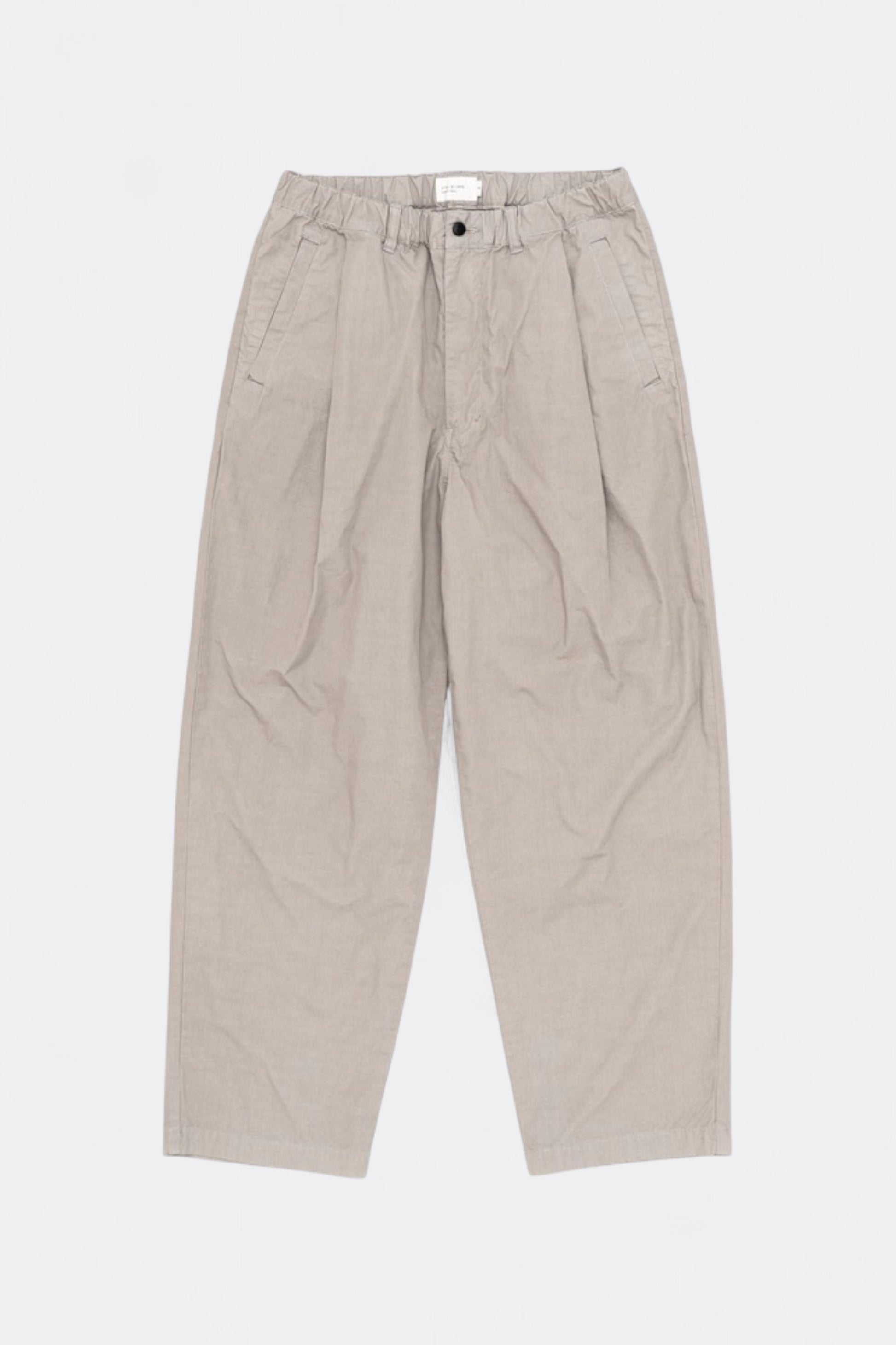 Still By Hand - Garment-Dye Deep Tuck Pants (Greige)