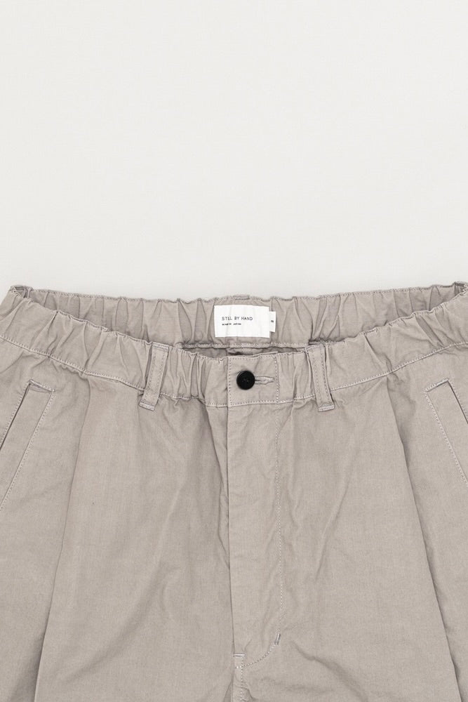 Still By Hand - Garment-Dye Deep Tuck Pants (Greige)