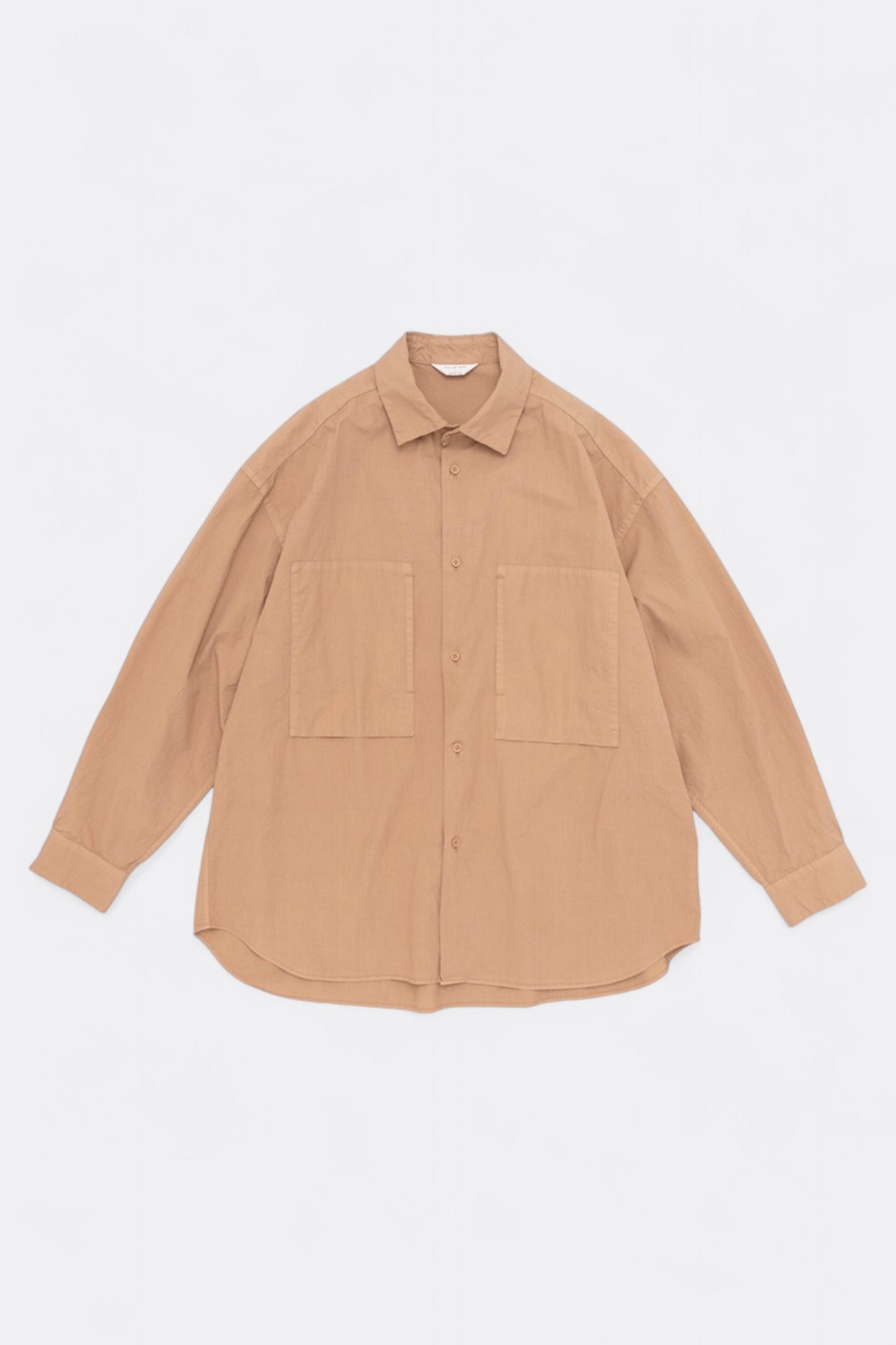 Still By Hand - Garment-Dye Over Shirt (Pale Orange)
