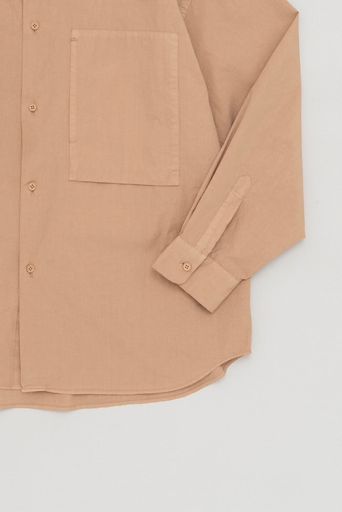 Still By Hand - Garment-Dye Over Shirt (Pale Orange)