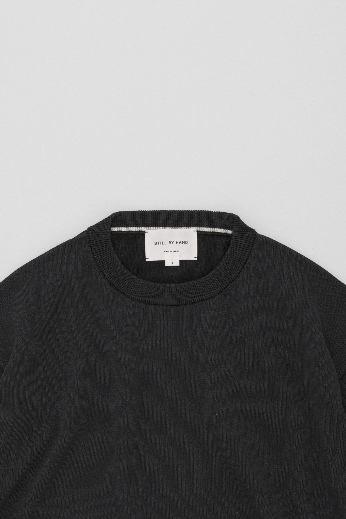 T-Shirt Maille Manches Courtes Ink Black - Still By Hand