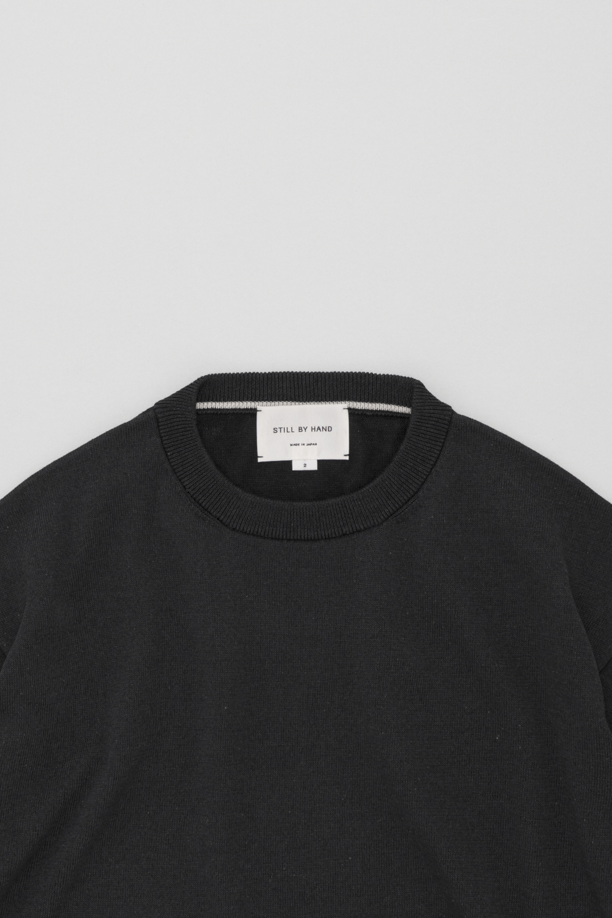 T-Shirt Maille Manches Courtes Ink Black - Still By Hand