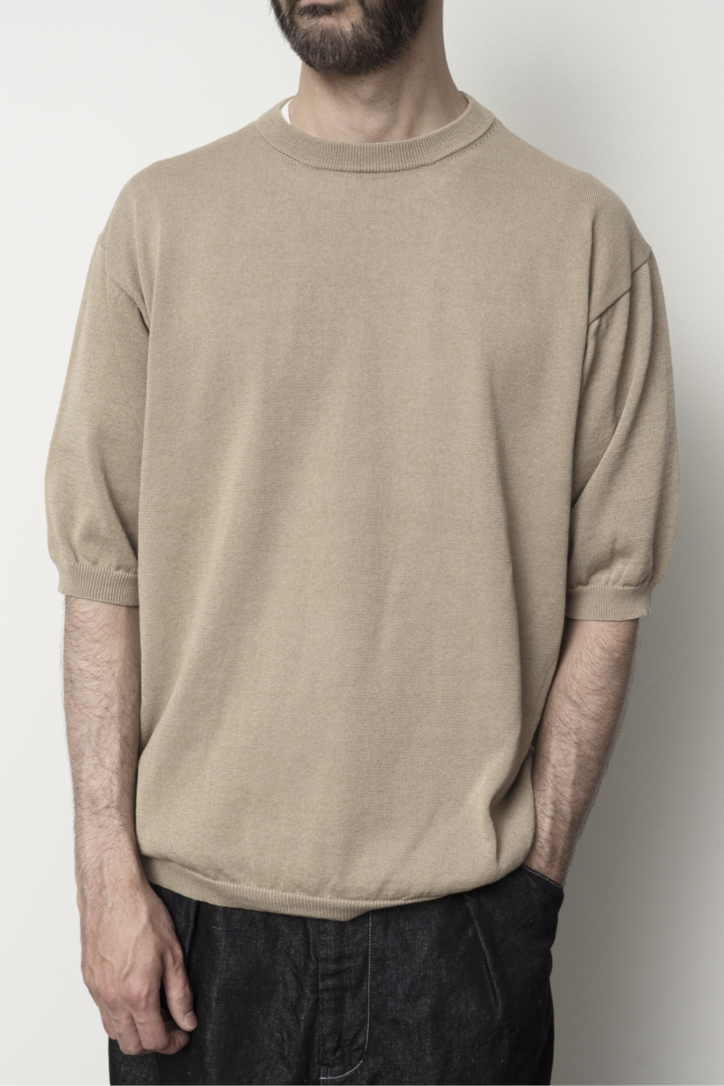 T-Shirt Maille Manches Courtes Ink Black - Still By Hand