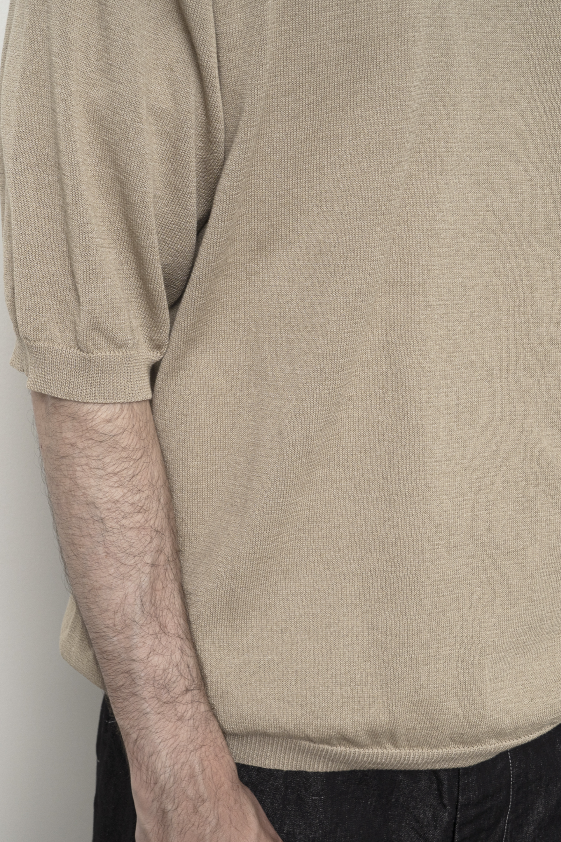 T-Shirt Maille Manches Courtes Ink Black - Still By Hand