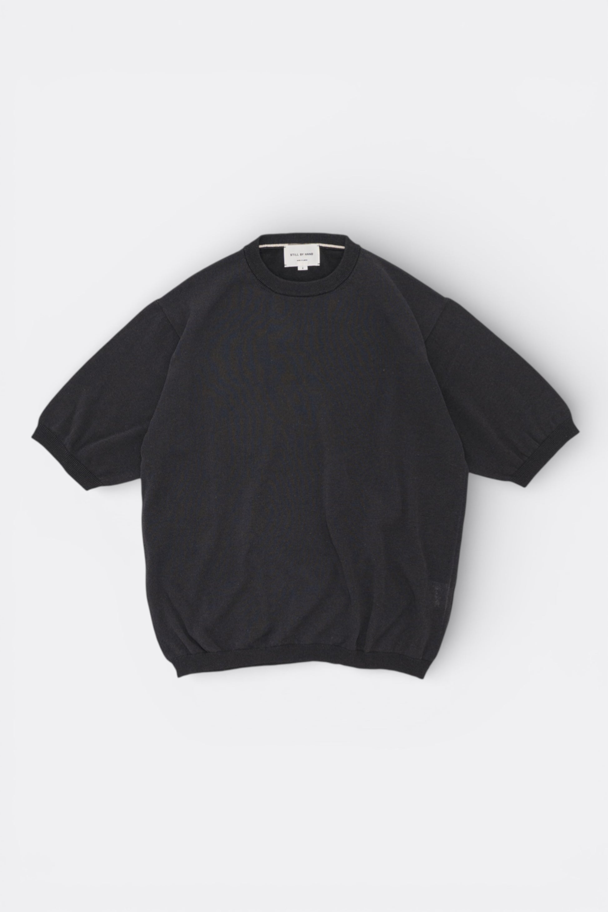 T-Shirt Maille Manches Courtes Ink Black - Still By Hand