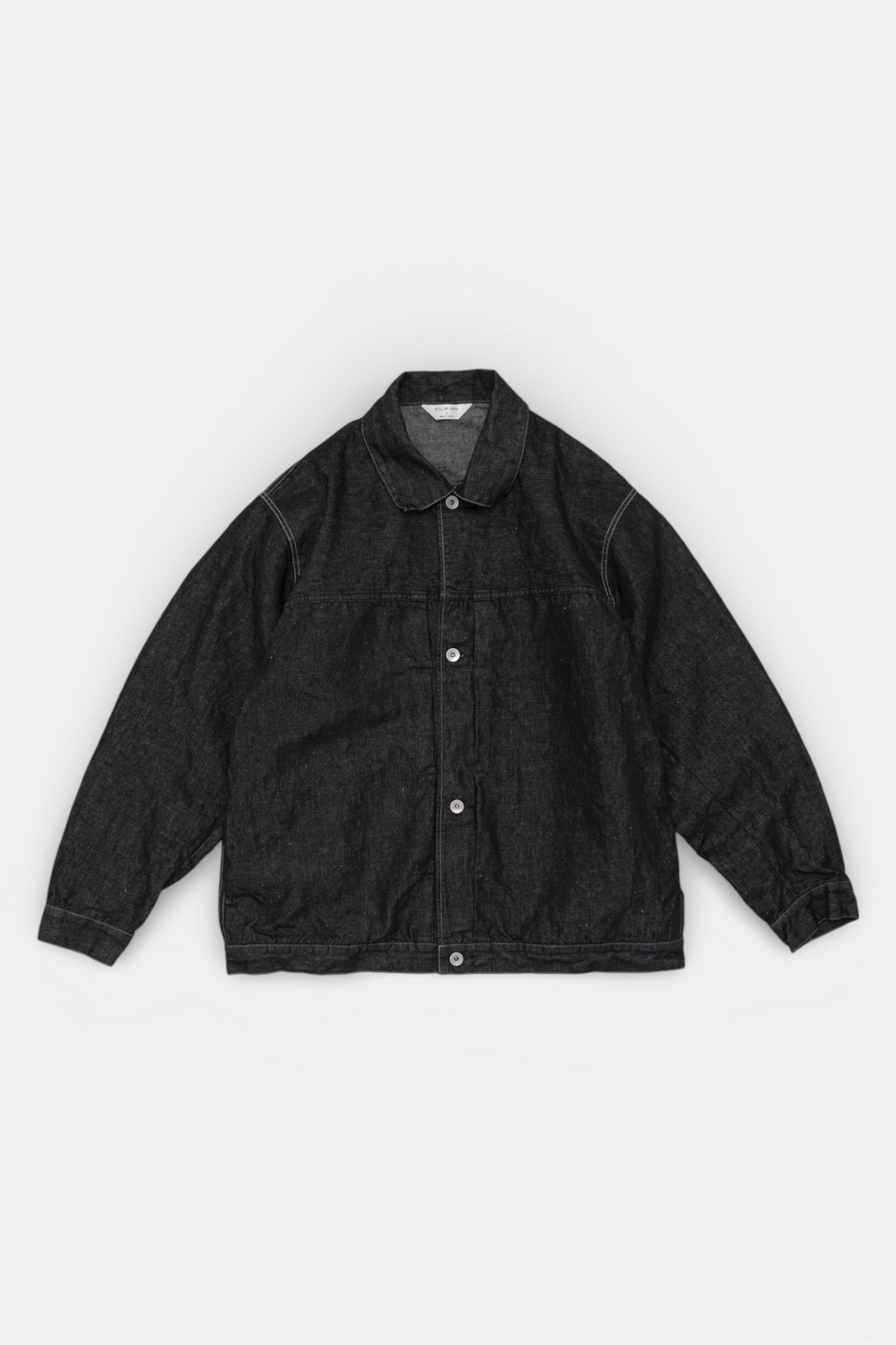 Still By Hand - Blouson Denim Chanvre Coton (Black) | Veste Japonaise