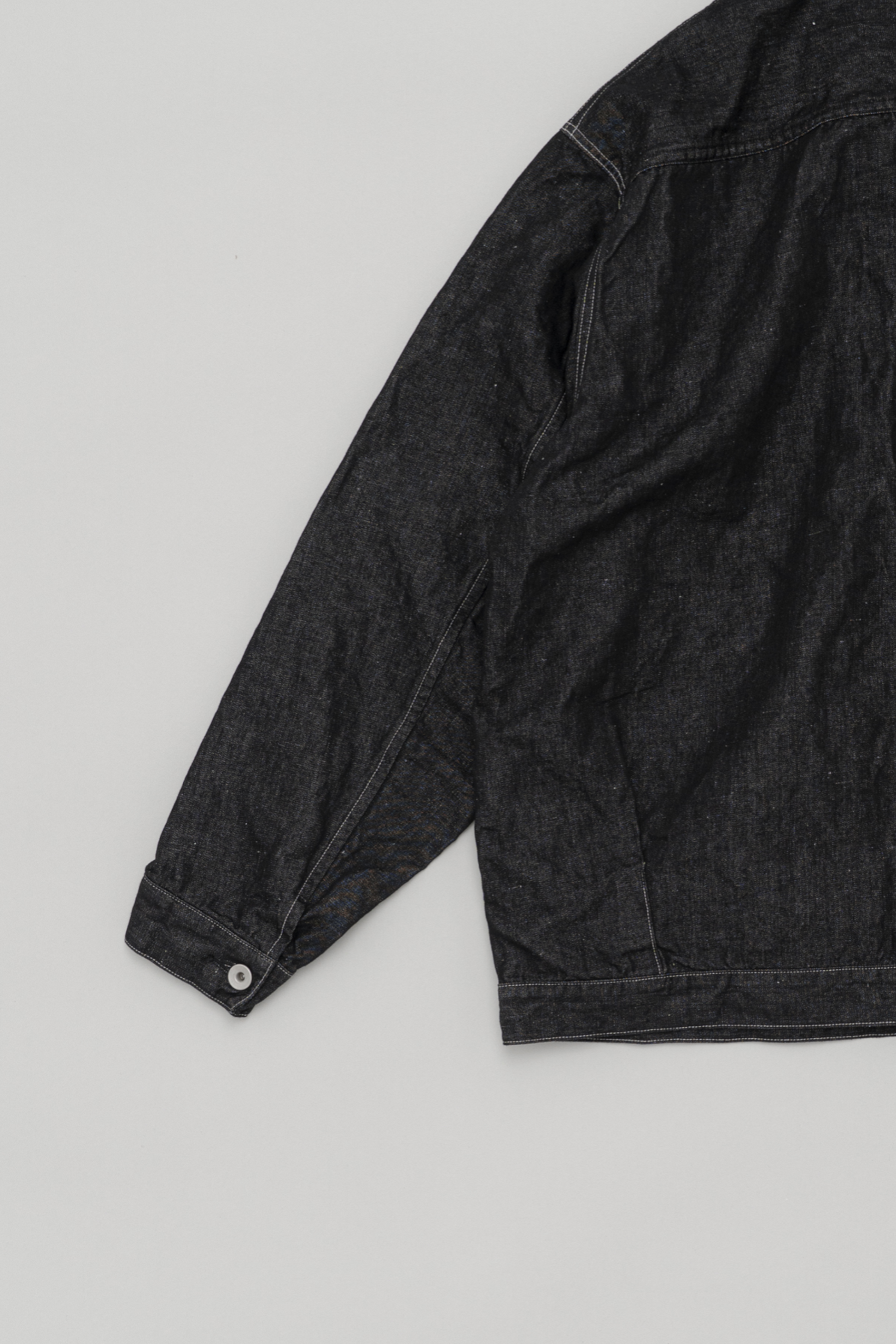 Still By Hand - Blouson Denim Chanvre Coton (Black) | Veste Japonaise