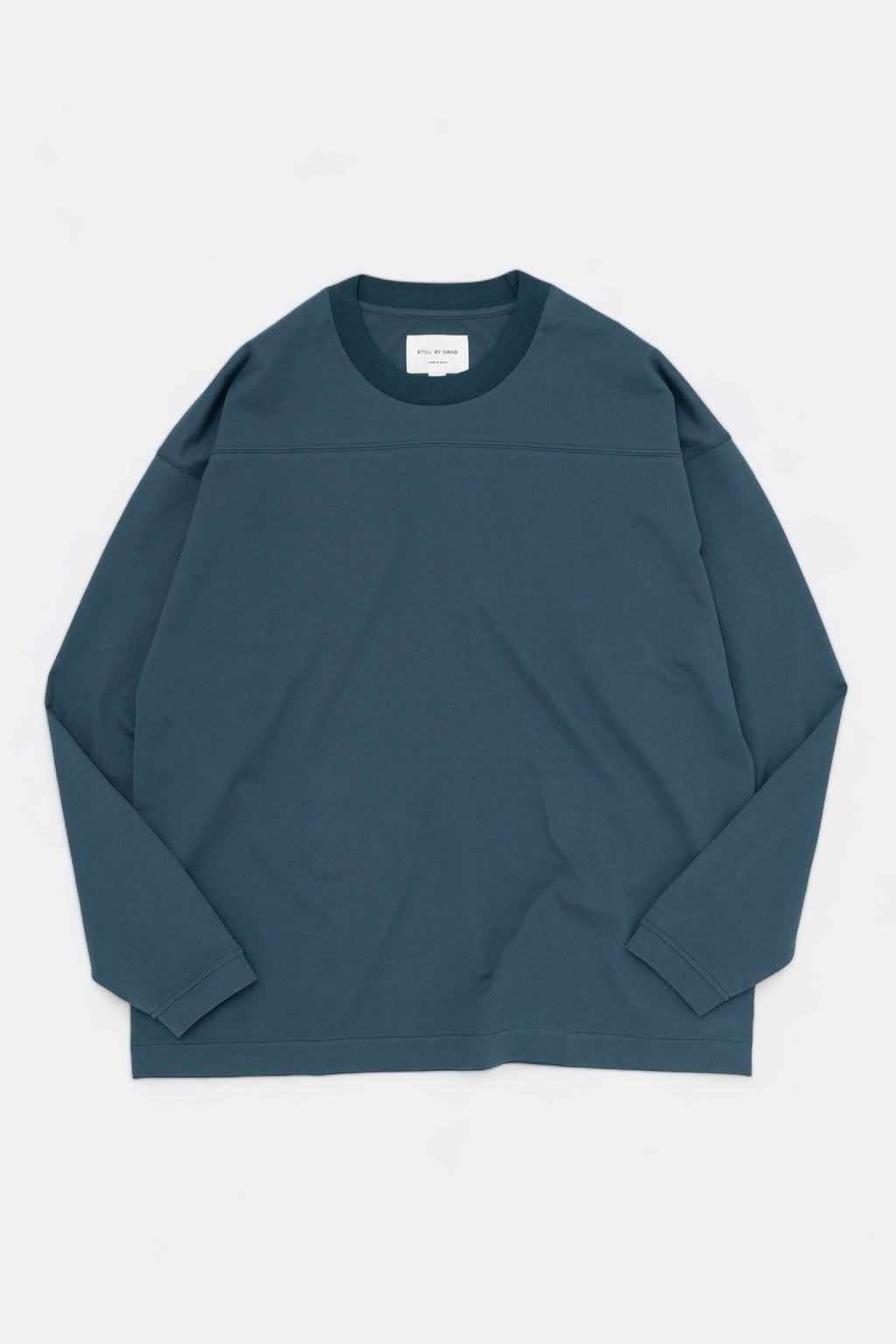Still By Hand - Knitted Rib Long Sleeve (Slate Blue)