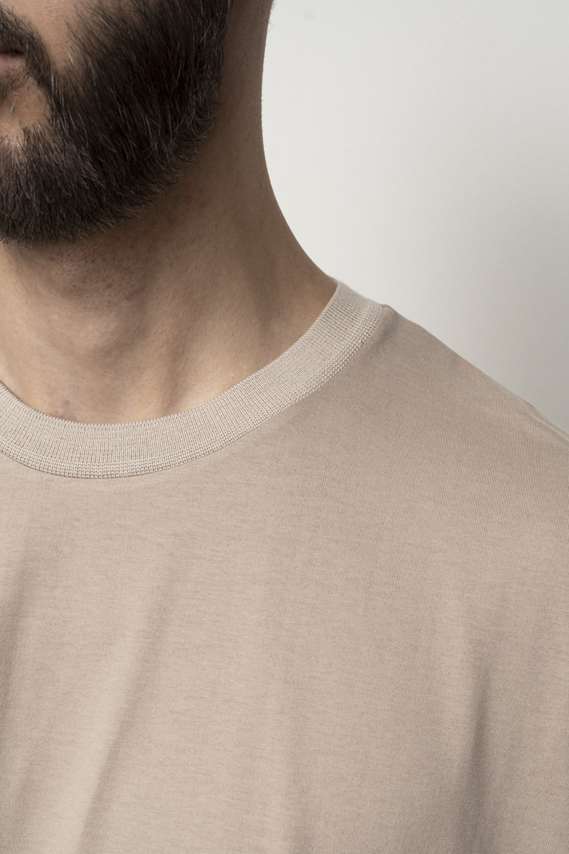 Still By Hand - T-Shirt Maille Côtelée Sand Beige