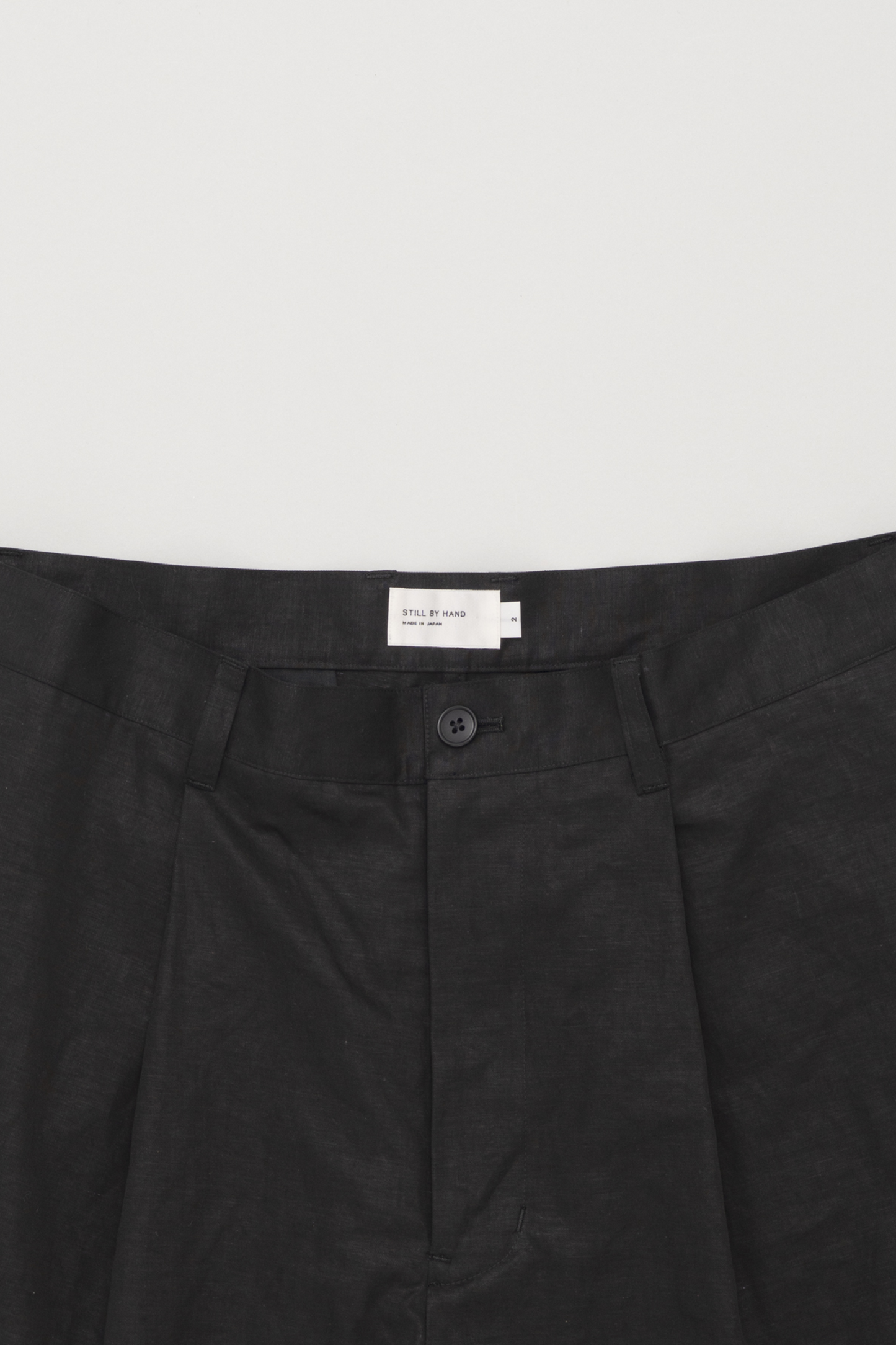 Linen Mixed Wide Shorts (Black)