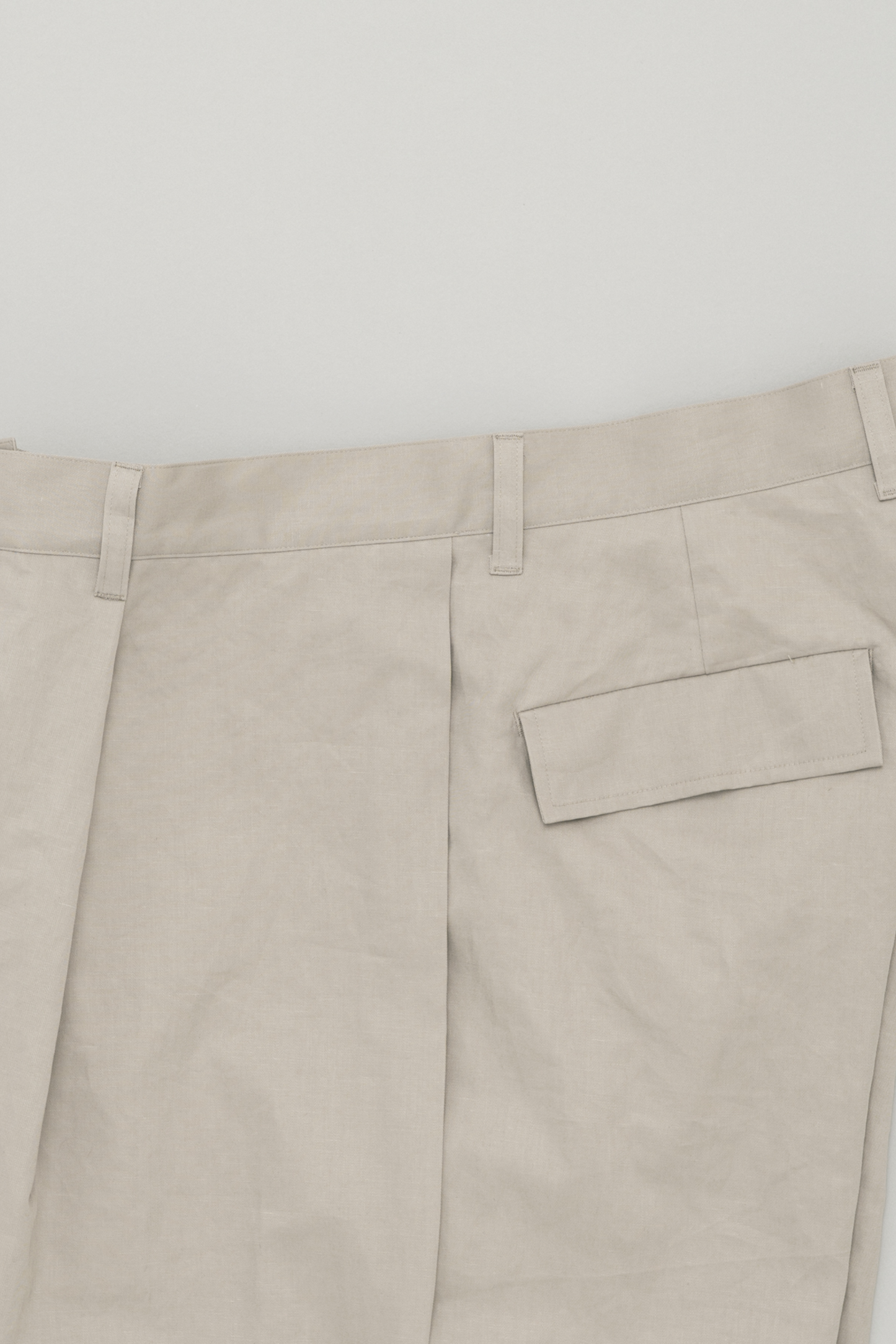 Still By Hand Linen Mixed Wide Shorts Taupe | Premium Japanese Menswear
