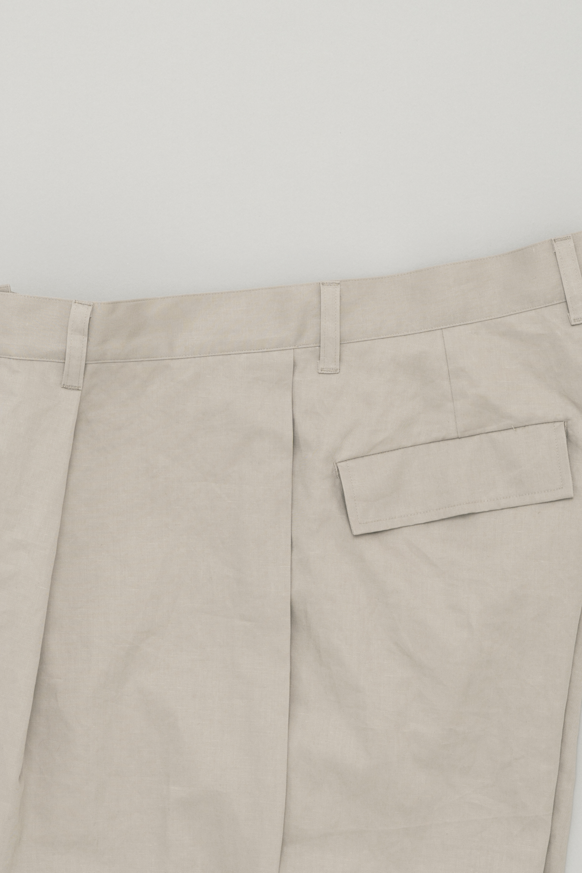 Still By Hand Linen Mixed Wide Shorts Taupe | Premium Japanese Menswear