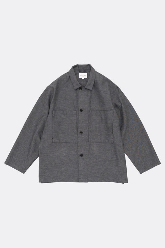 Still By Hand - Veste Chemise Couleurs Mélangées (Grey) | Veste Japonaise