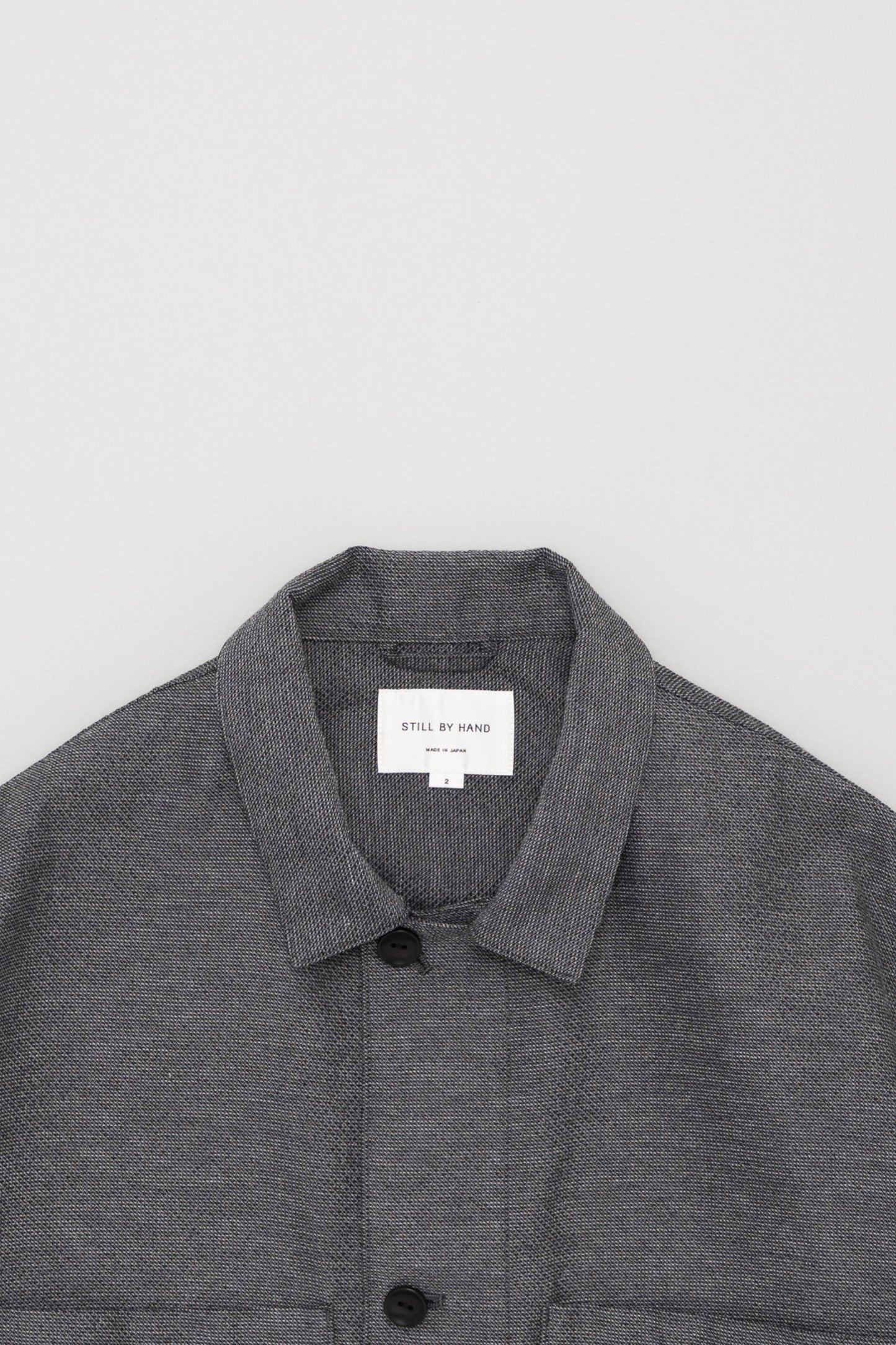 Still By Hand - Veste Chemise Couleurs Mélangées (Grey) | Veste Japonaise