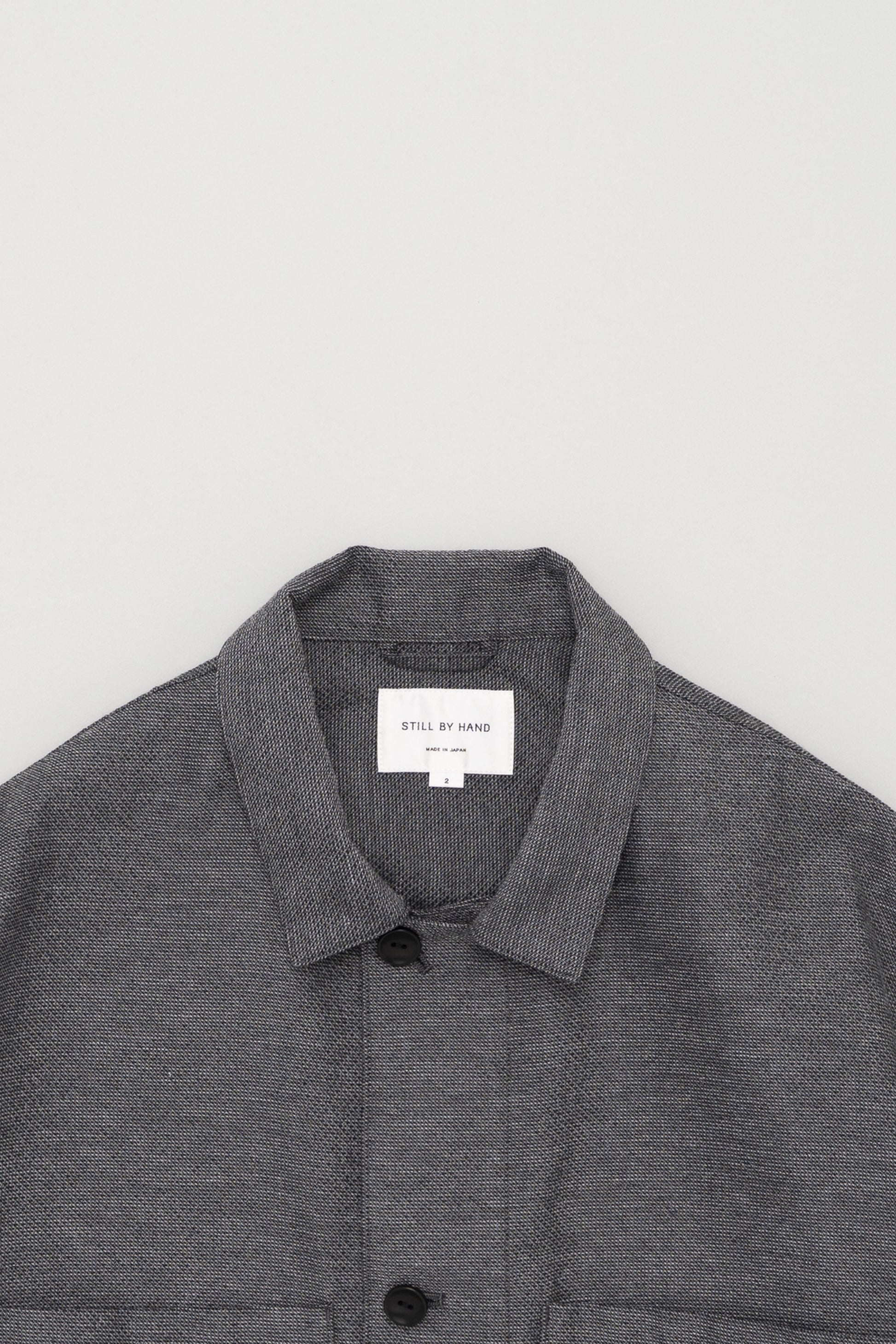 Still By Hand - Veste Chemise Couleurs Mélangées (Grey) | Veste Japonaise
