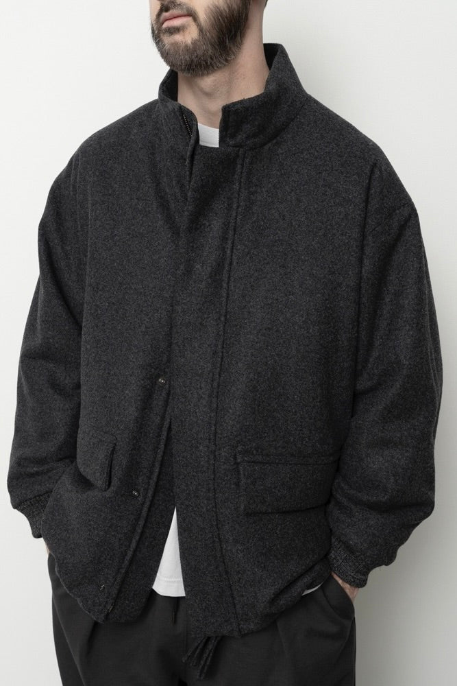 Still By Hand - Padded Wool Blouson (Black)