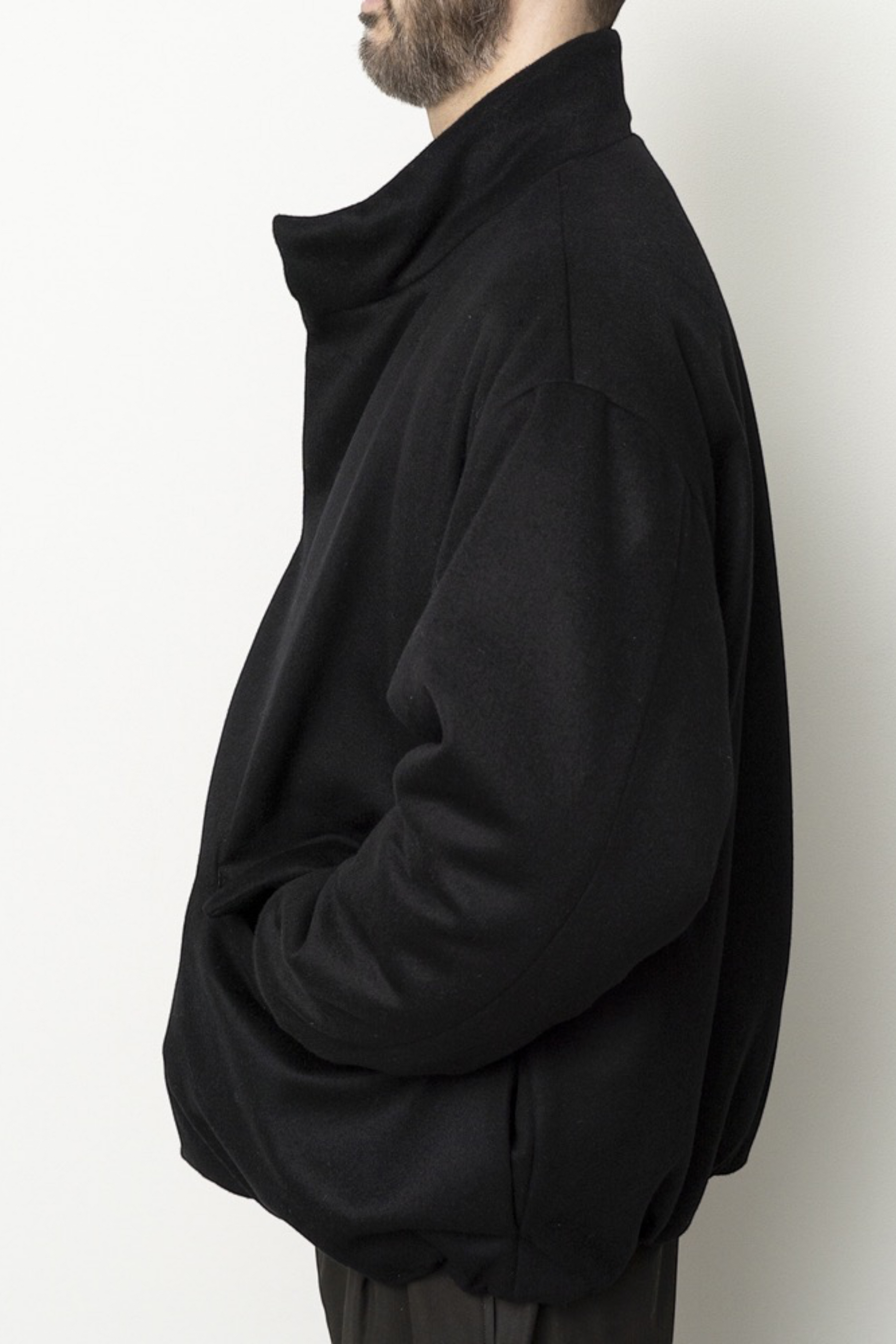 STILL BY HAND Padded Wool Blouson Black | Blouson Laine Thinsulate Japonais | Edgar Bdx