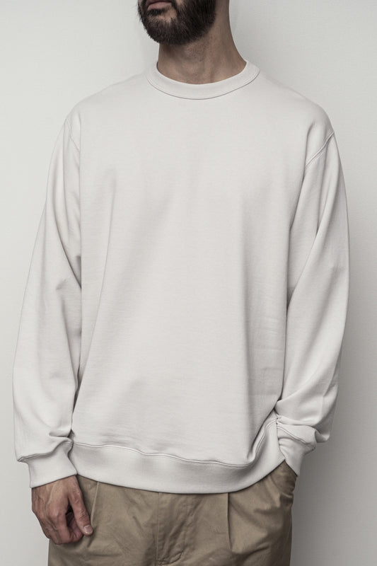 Sweatshirt Coton Pima Ash White Still By Hand | Edgar Bdx