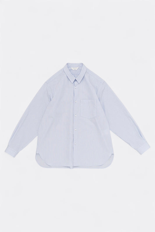 Still By Hand - Regular Collar Shirt (Blue Stripe)