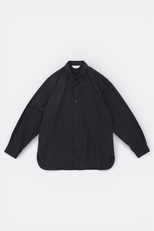 Chemise Col Classique Navy Stripe Still By Hand - Coton Japonais Nishiwaki