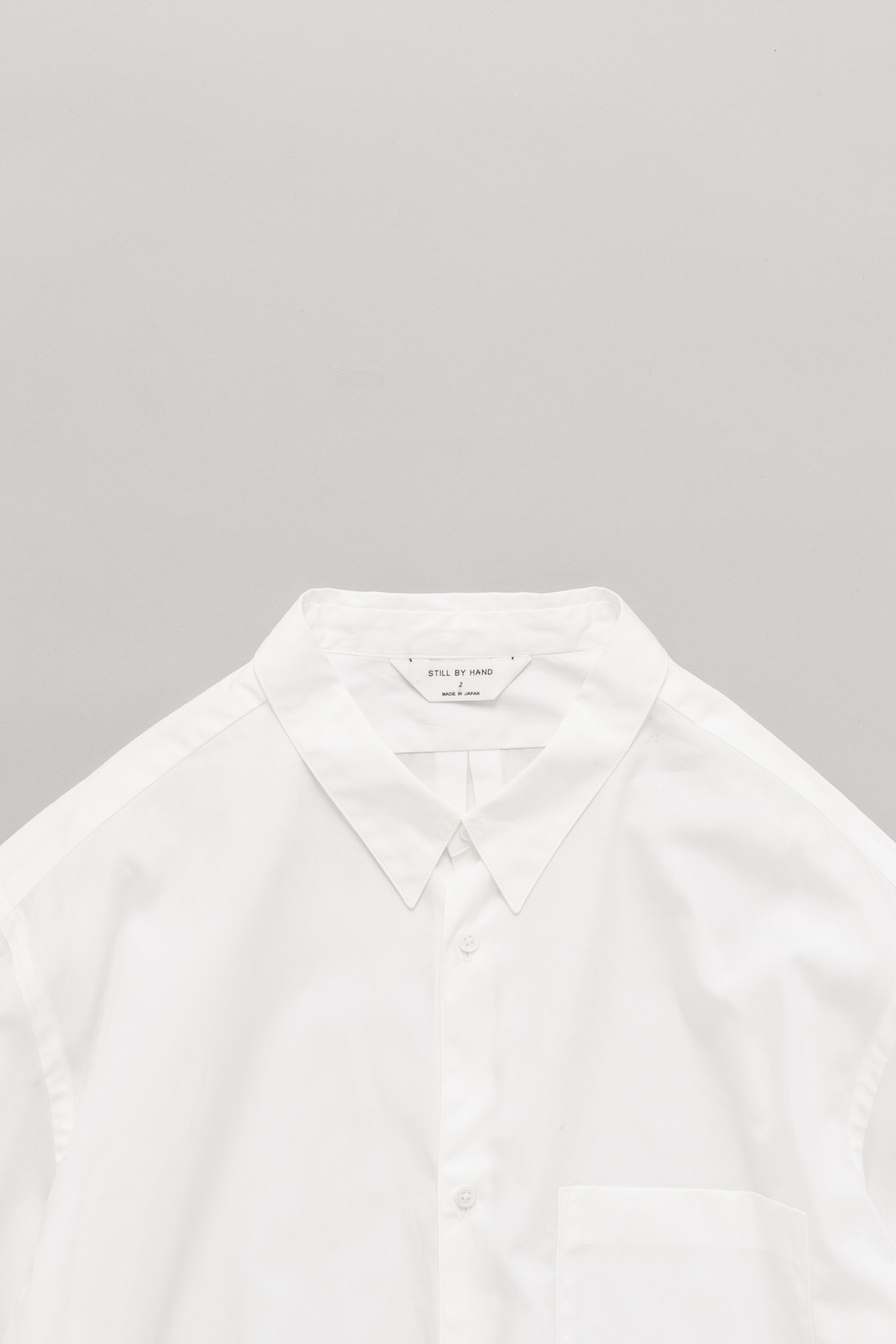 Chemise Col Classique White Still By Hand - Coton Japonais Nishiwaki