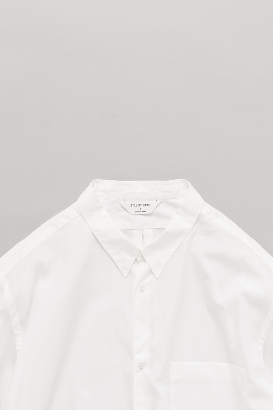 Chemise Col Classique White Still By Hand - Coton Japonais Nishiwaki