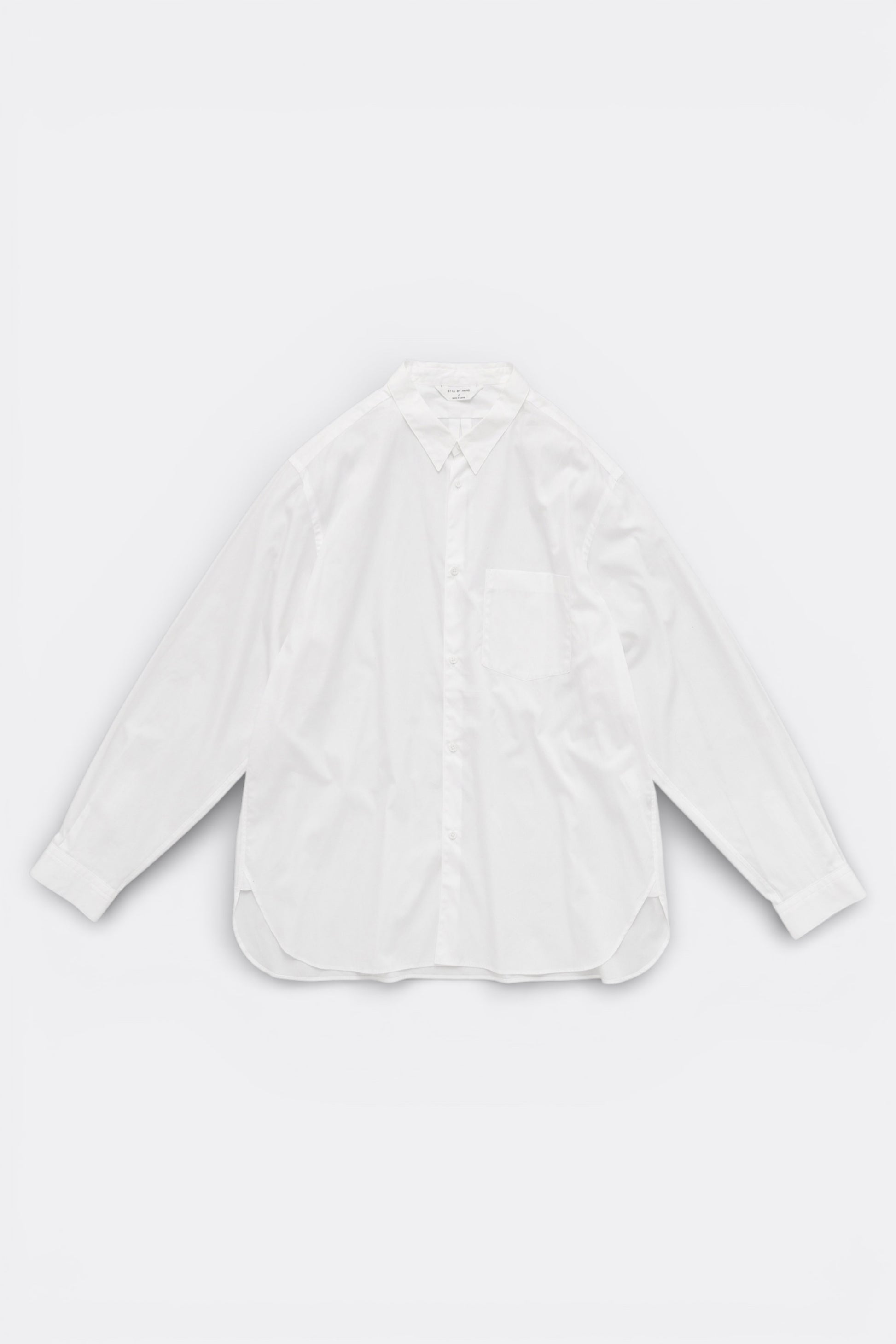 Chemise Col Classique White Still By Hand - Coton Japonais Nishiwaki