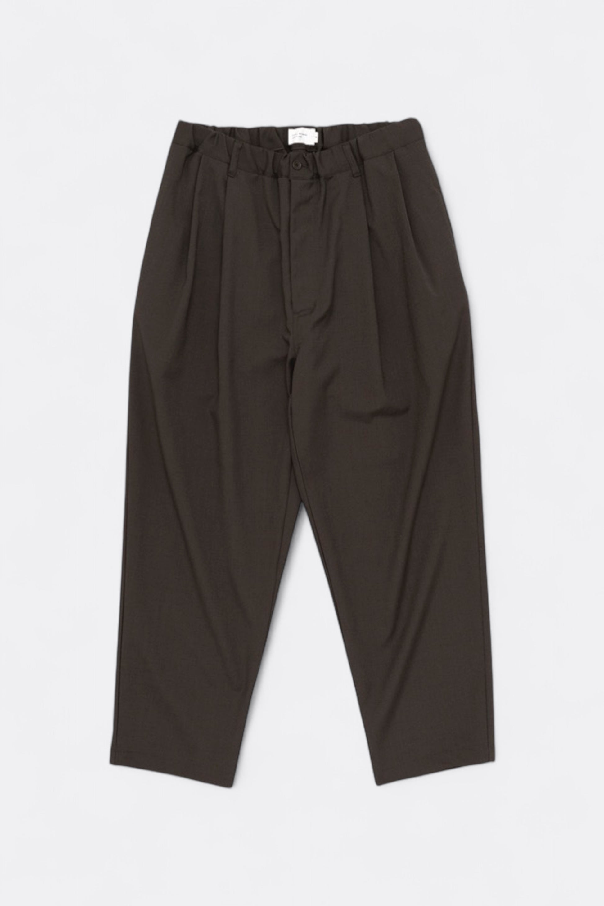 Still By Hand - Relaxed 2 Tuck Pants (Dark Brown)