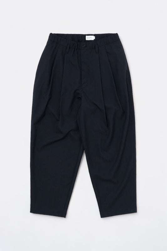 Still By Hand - Summer Wool Wide Pants (Black Navy)