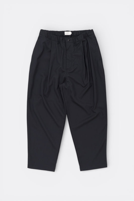 Still By Hand - Pantalon Laine Été Large (Black Navy) | Pantalon Japonais