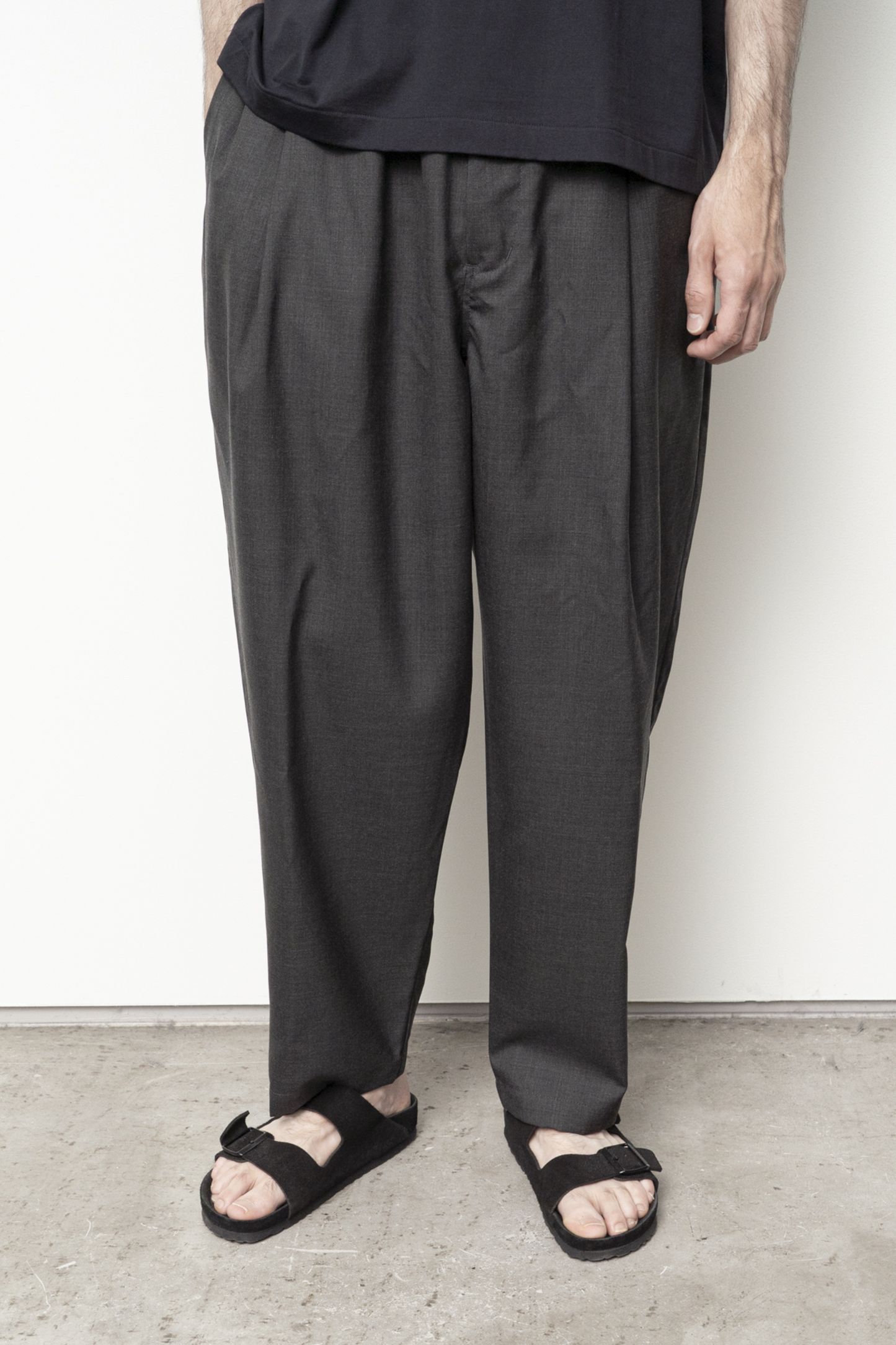 Still By Hand - Pantalon Laine Été Large (Grey) | Pantalon Japonais