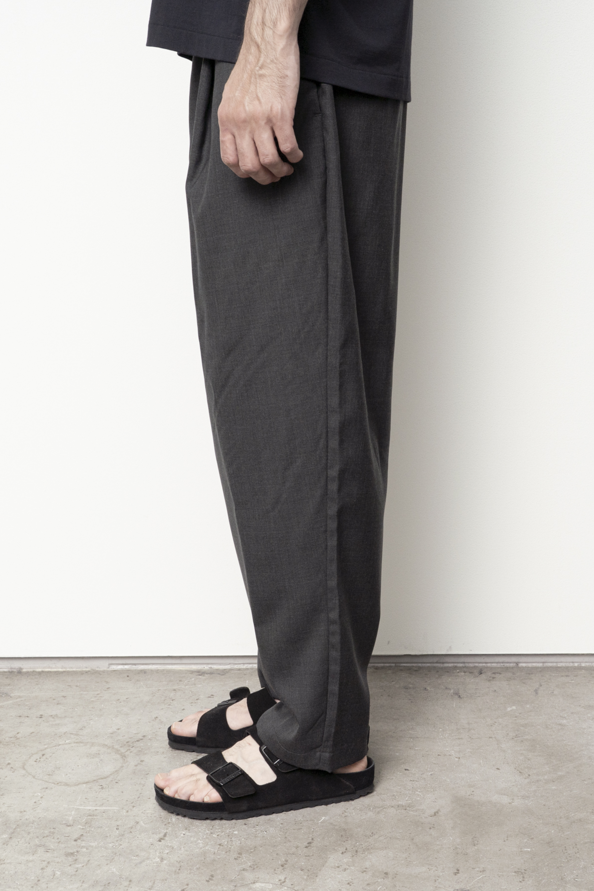 Still By Hand - Pantalon Laine Été Large (Grey) | Pantalon Japonais
