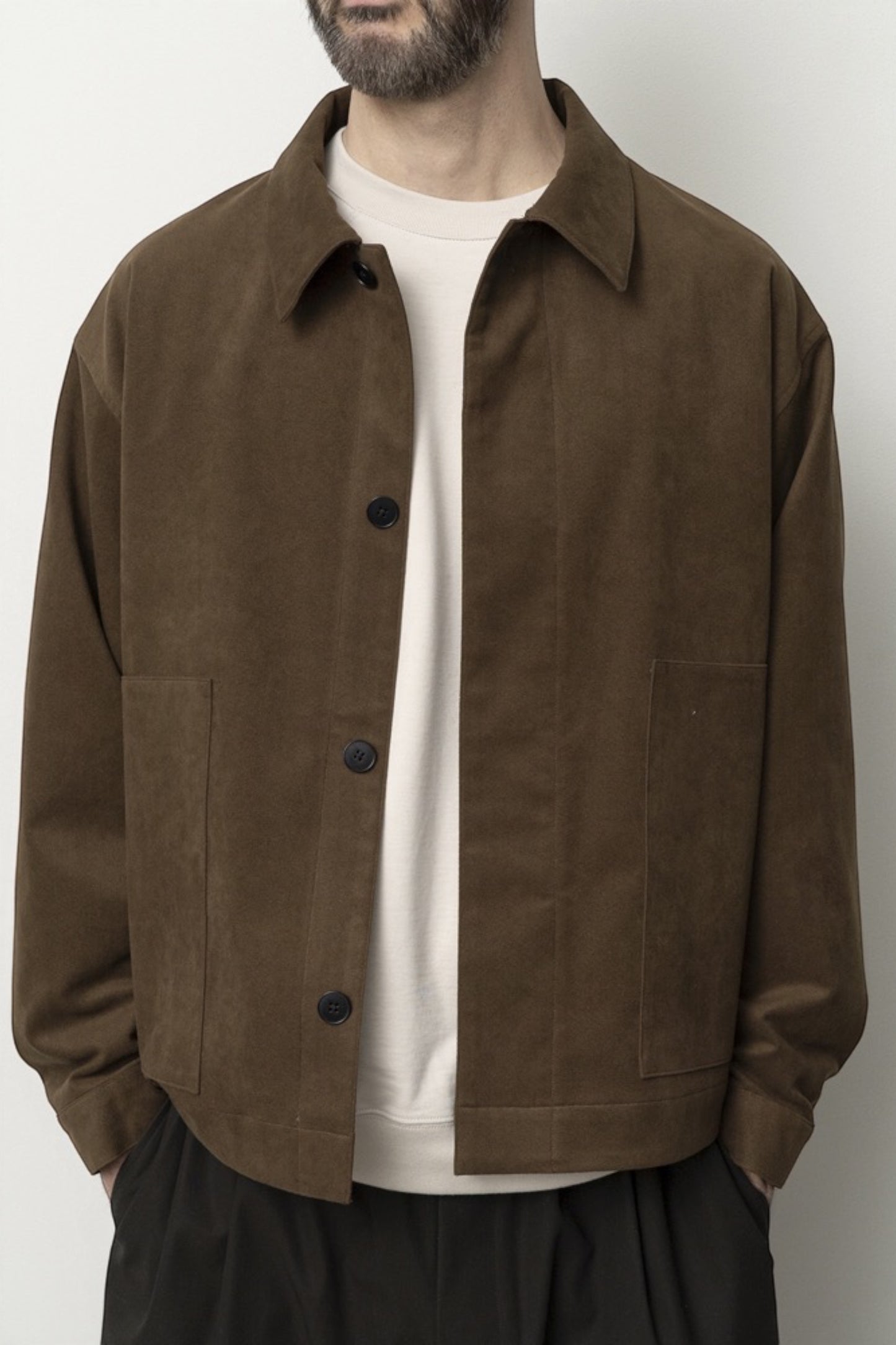 STILL BY HAND Synthetic Leather Short Blouson Brown | Blouson Cuir Synthétique Japonais | Edgar Bdx