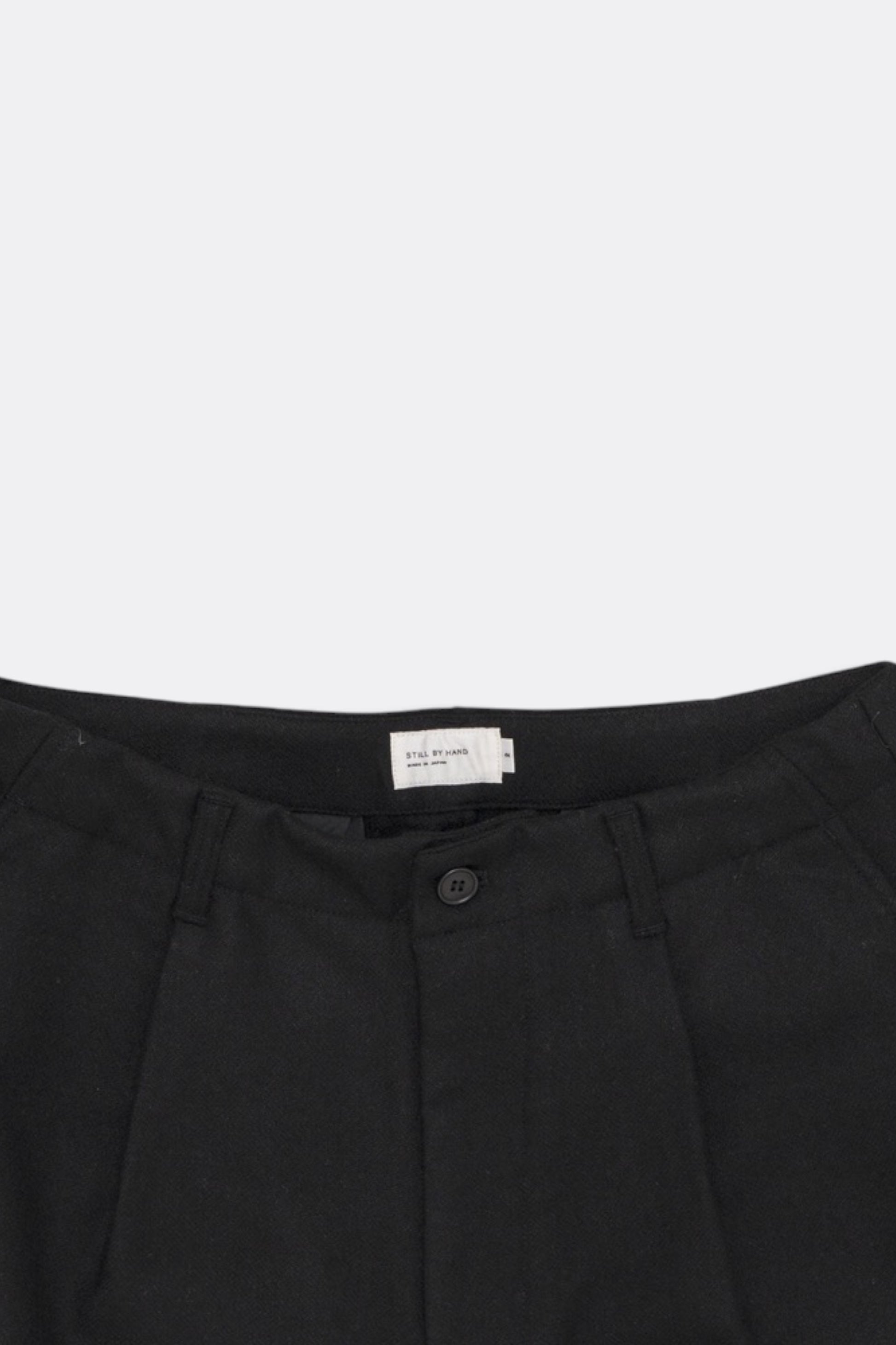 STILL BY HAND W/N Wide Pants Black | Pantalon Laine Large Japonais | Edgar Bdx