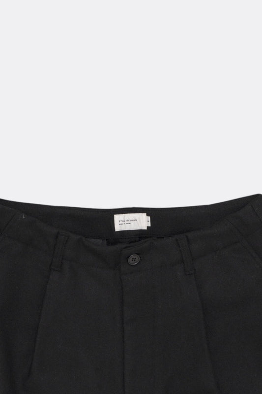 STILL BY HAND W/N Wide Pants Black | Pantalon Laine Large Japonais | Edgar Bdx