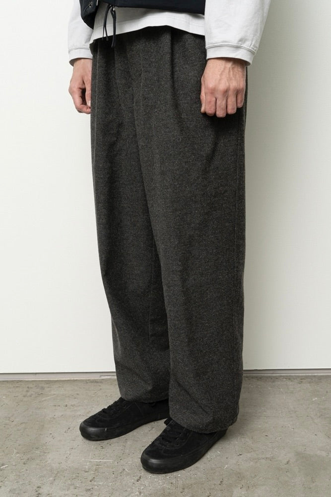 Still By Hand - W/N Wide Pants (Black Navy)
