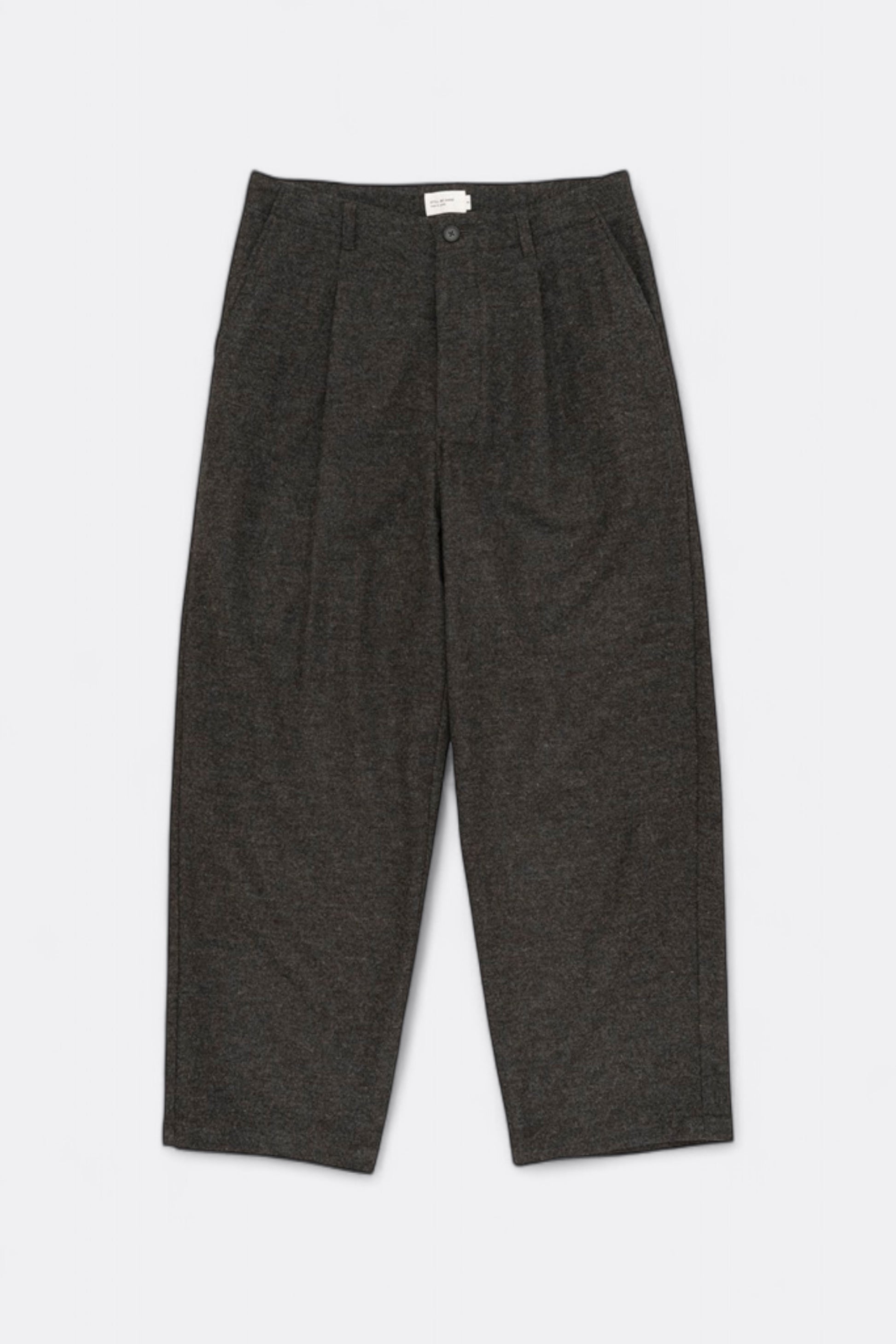 Still By Hand - W/N Wide Pants (Brown Charcoal)