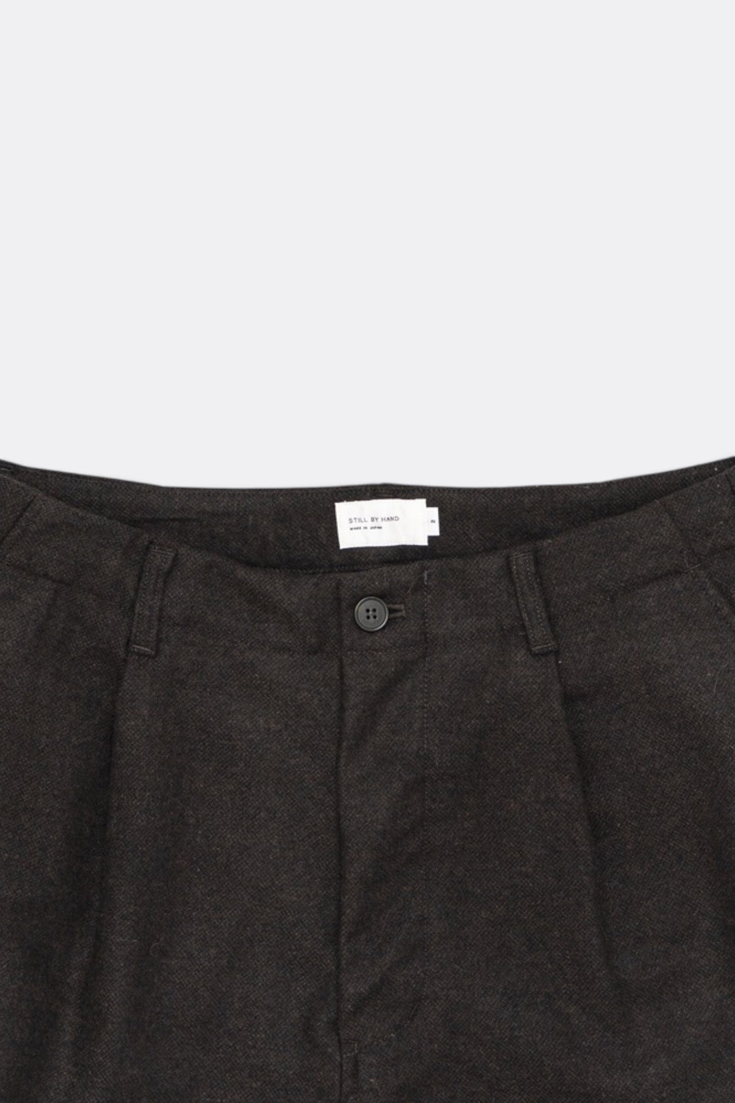STILL BY HAND W/N Wide Pants Dark Brown | Pantalon Laine Large Japonais | Edgar Bdx
