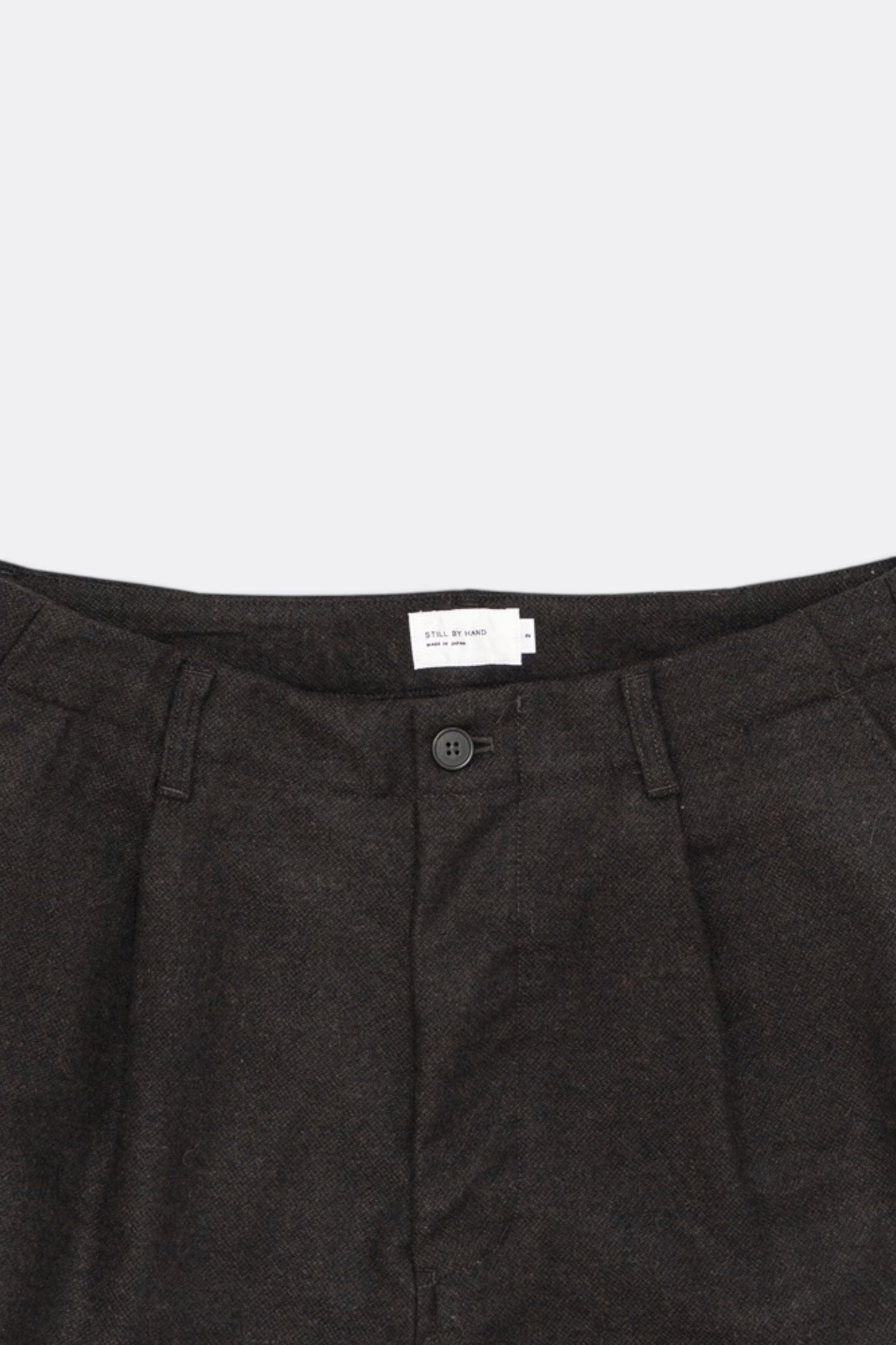 STILL BY HAND W/N Wide Pants Dark Brown | Pantalon Laine Large Japonais | Edgar Bdx