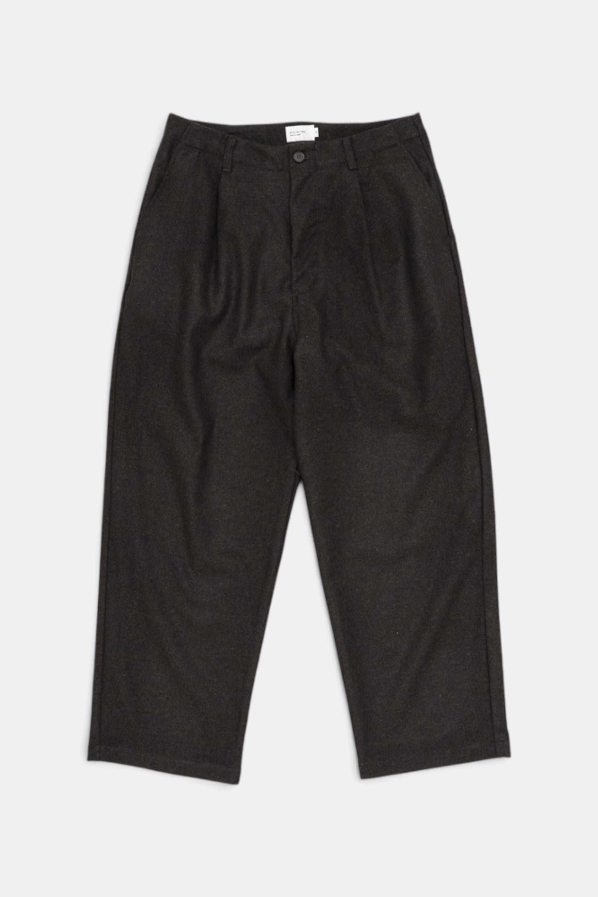 STILL BY HAND W/N Wide Pants Dark Brown | Pantalon Laine Large Japonais | Edgar Bdx