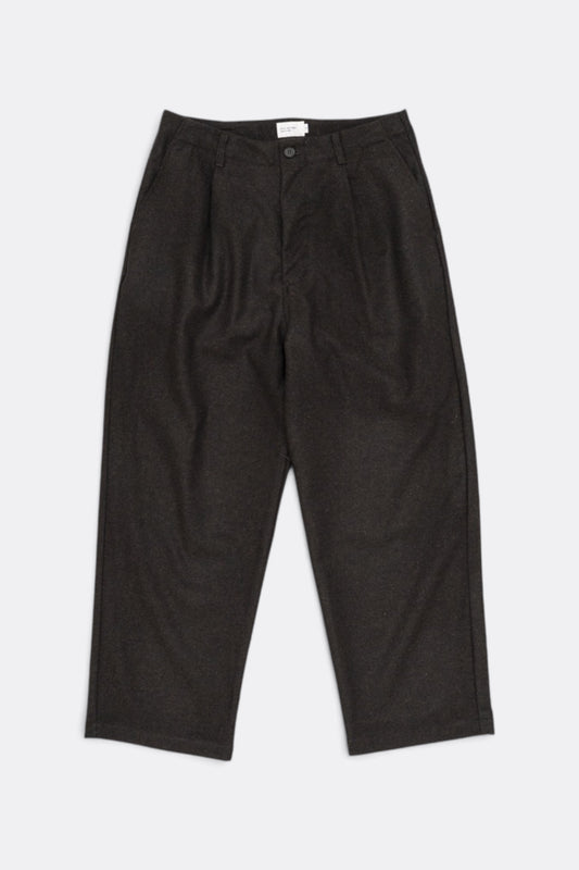 STILL BY HAND W/N Wide Pants Dark Brown | Pantalon Laine Large Japonais | Edgar Bdx