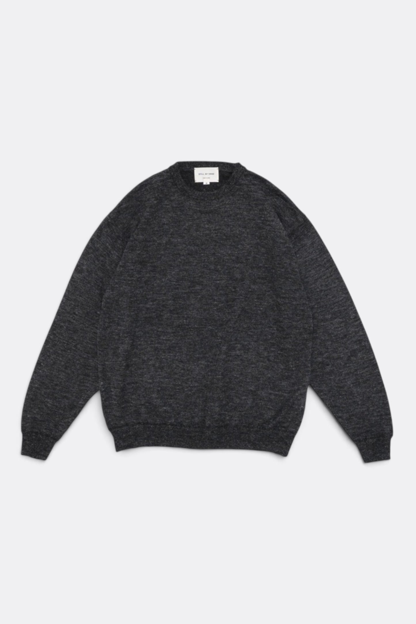 STILL BY HAND Wool Mohair Pullover Charcoal | Pull Mohair Japonais | Edgar Bdx