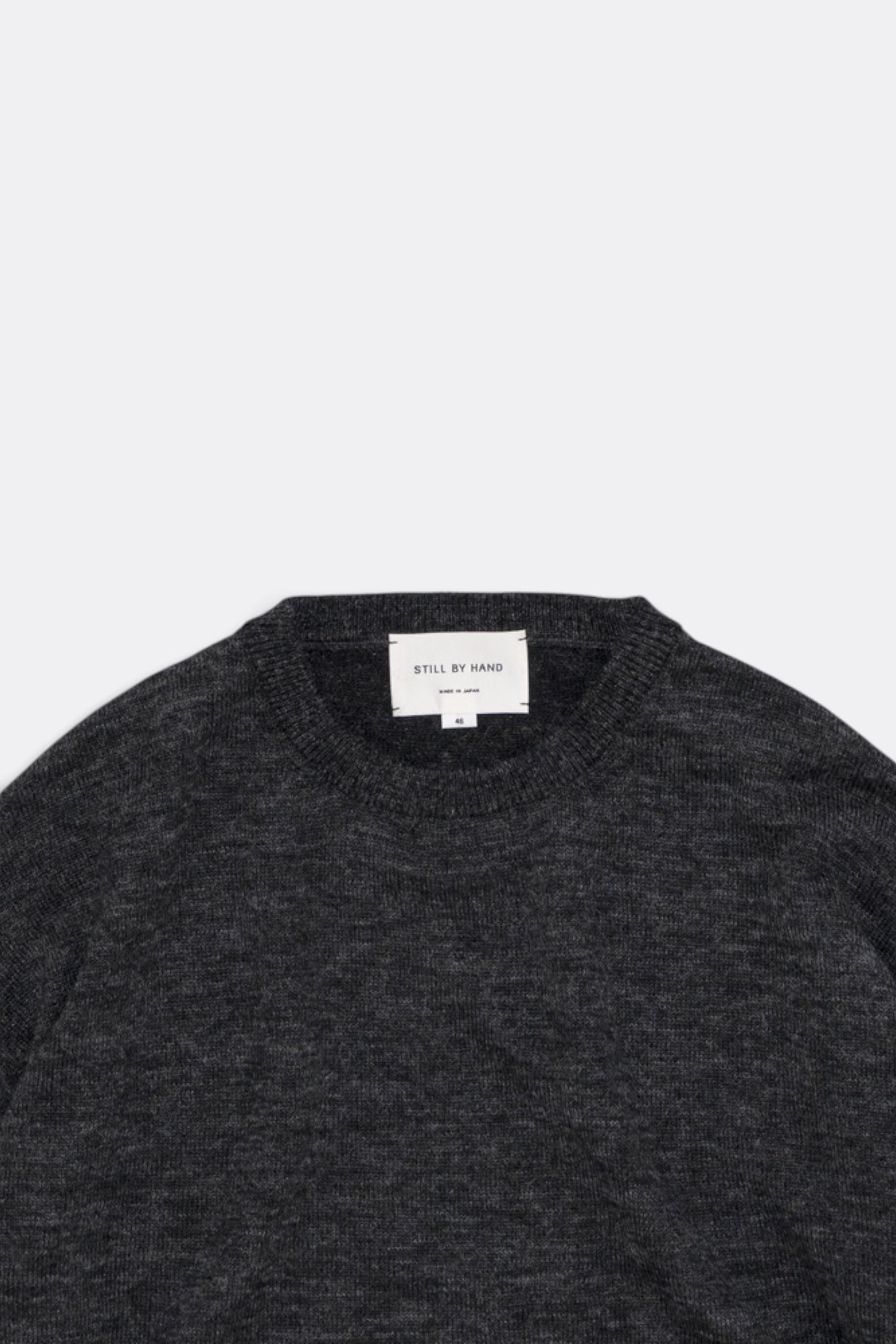 STILL BY HAND Wool Mohair Pullover Charcoal | Pull Mohair Japonais | Edgar Bdx