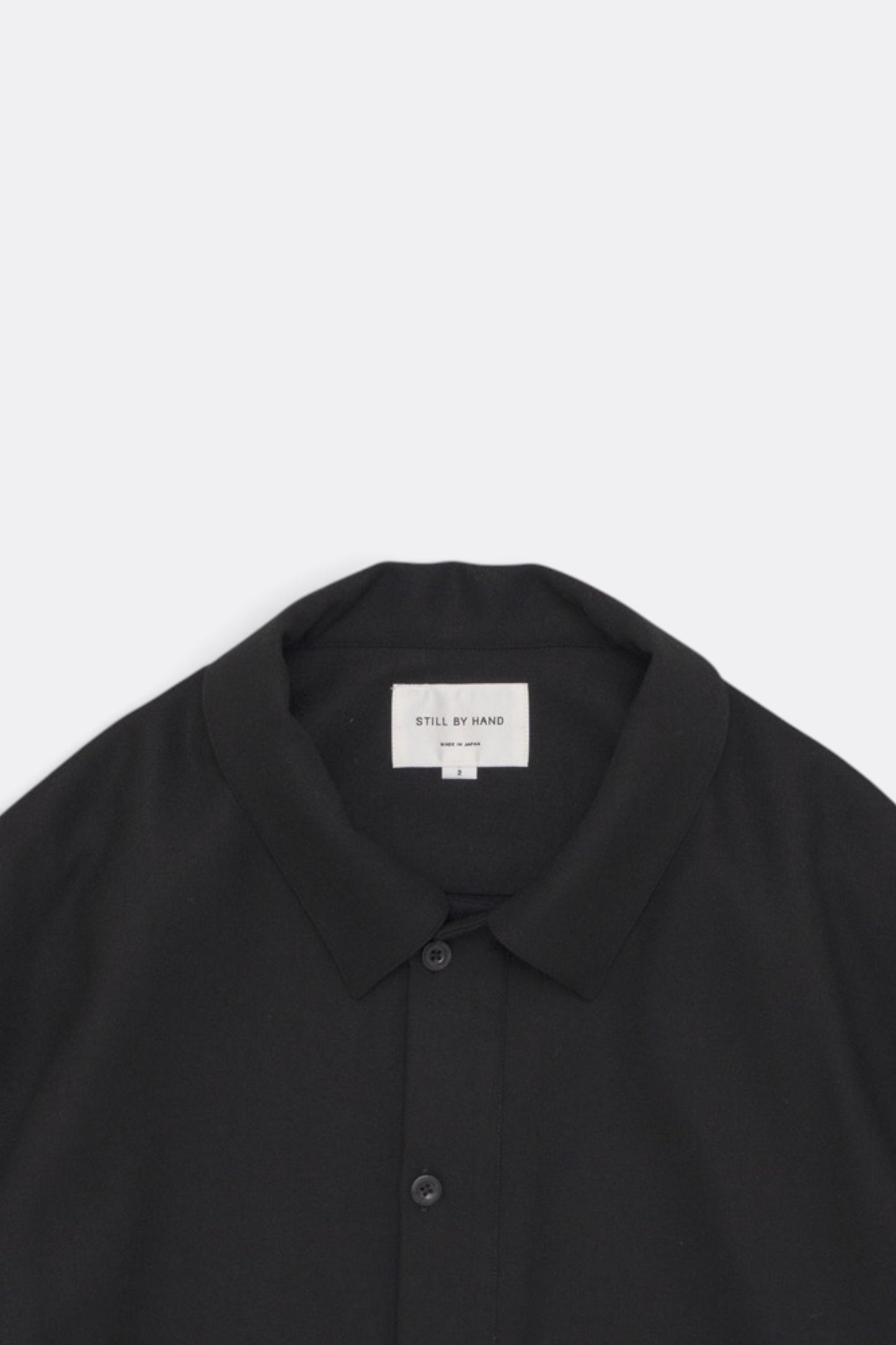 STILL BY HAND Wool Shirt Anorak Black | Anorak Laine Japonais | Edgar Bdx
