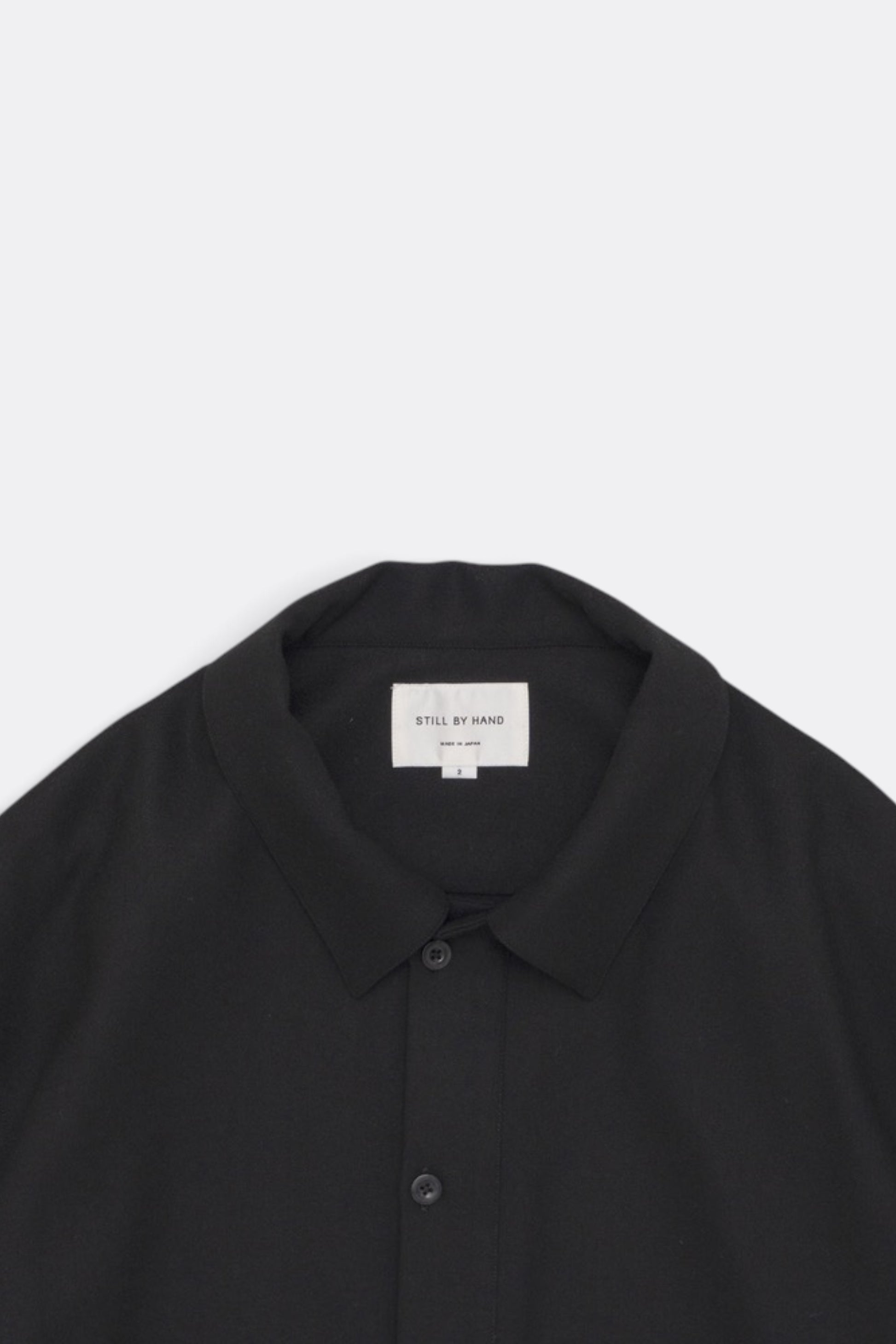 STILL BY HAND Wool Shirt Anorak Black | Anorak Laine Japonais | Edgar Bdx