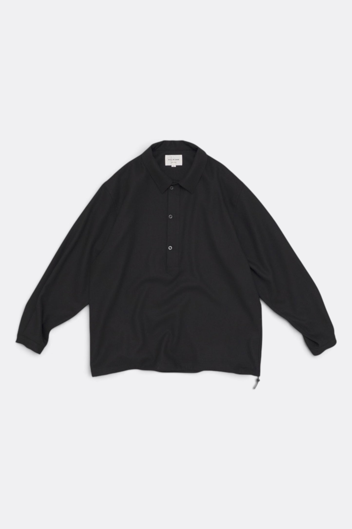 STILL BY HAND Wool Shirt Anorak Black | Anorak Laine Japonais | Edgar Bdx