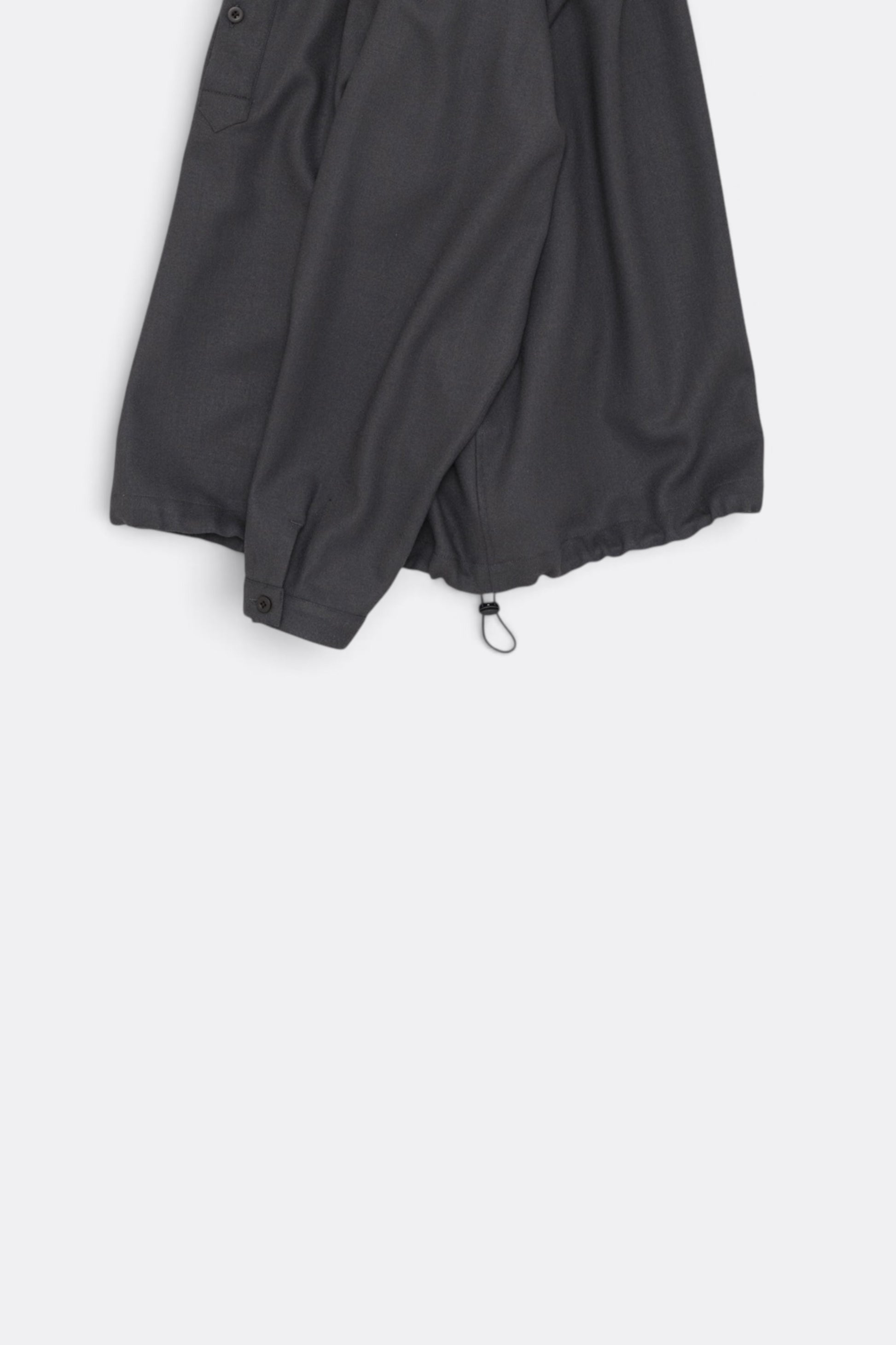STILL BY HAND Wool Shirt Anorak Charcoal | Anorak Laine Japonais | Edgar Bdx