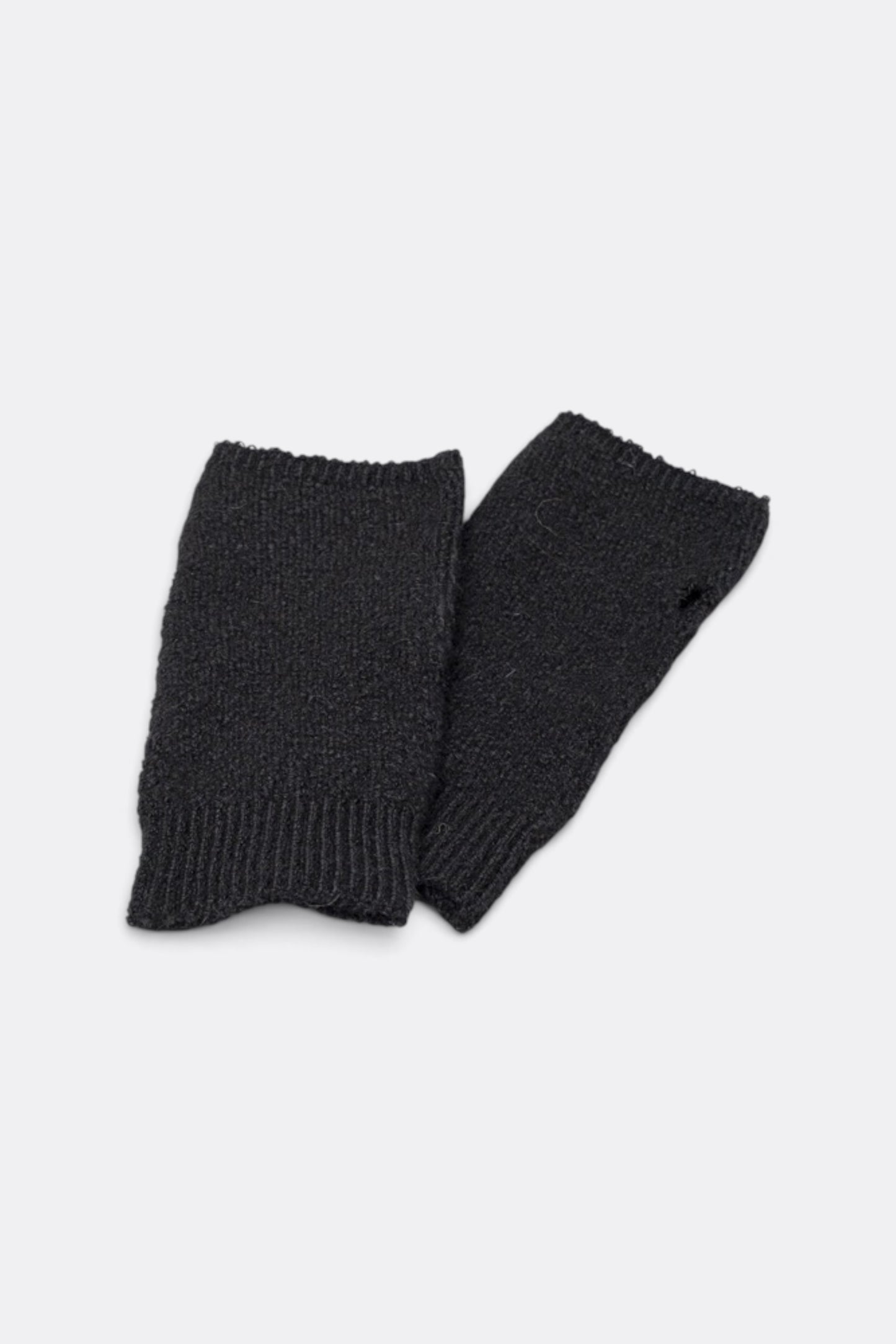 STILL BY HAND Wrist Warmer Alpaca Yarn Black | Mitaines Alpaga Japonais | Edgar Bdx