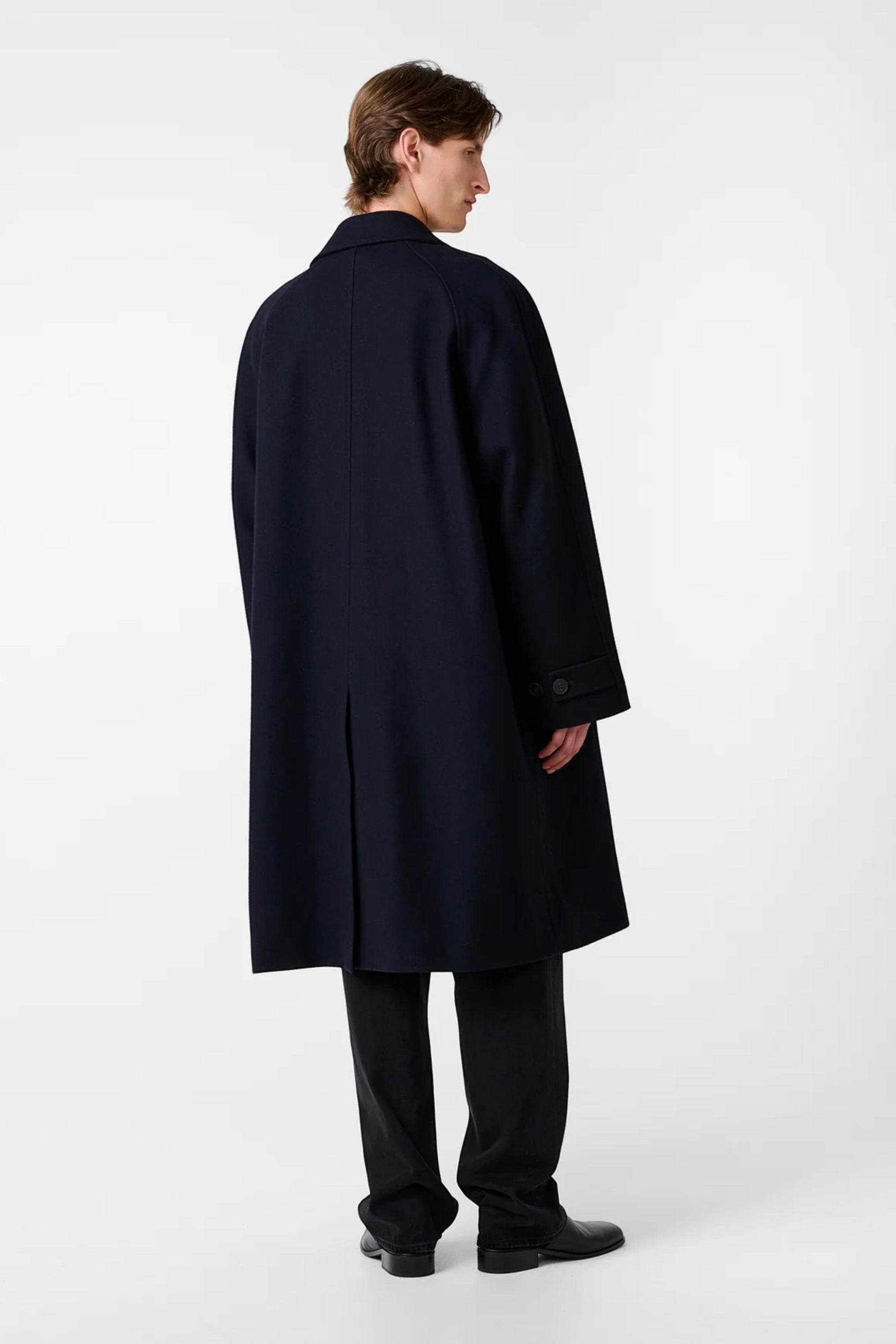 STUDIO NICHOLSON Cabo Wool Coat Dark Navy | Manteau Laine Premium | Edgar Bdx